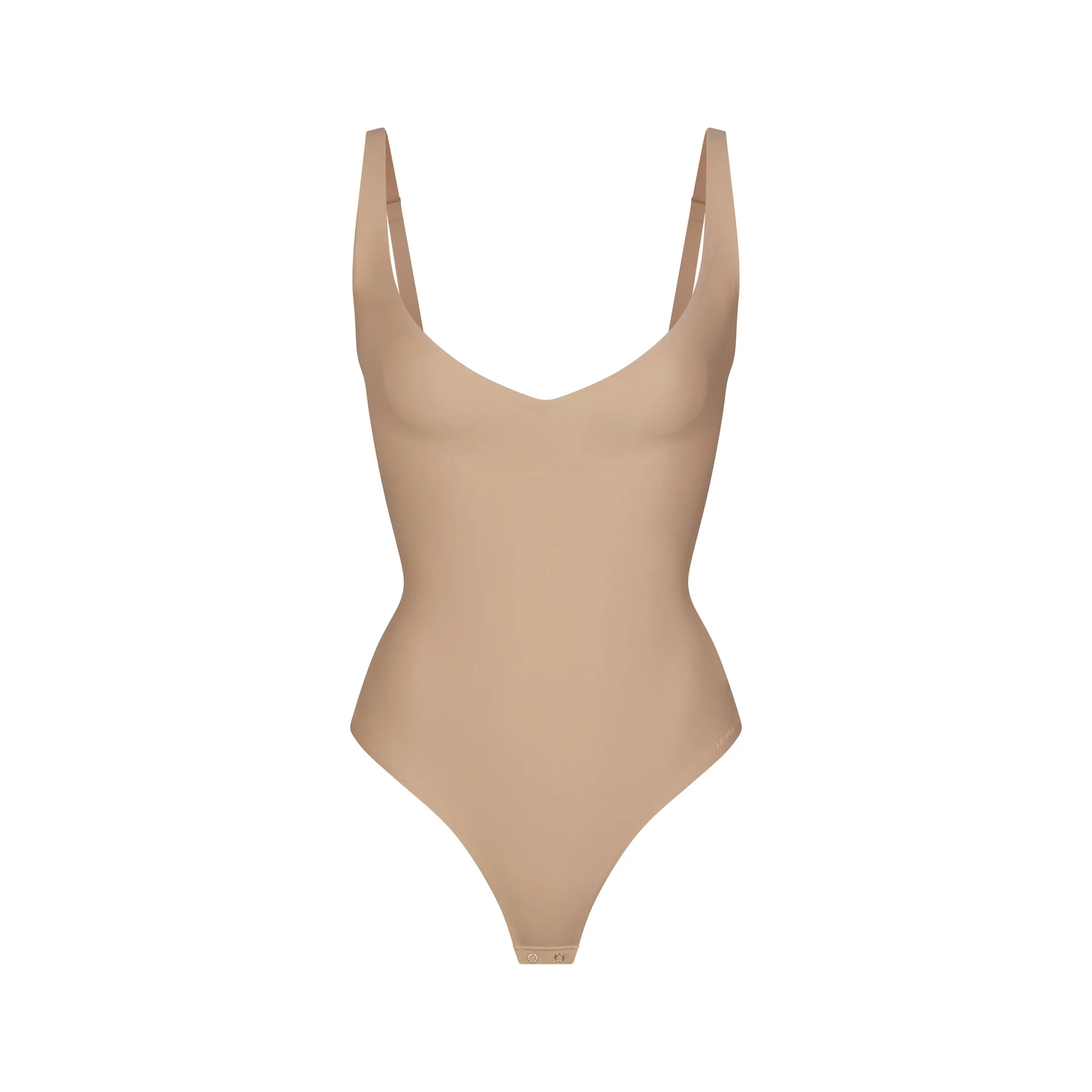 SKIMS BODY CORE SCULPT PLUNGE THONG BODYSUIT | SAND