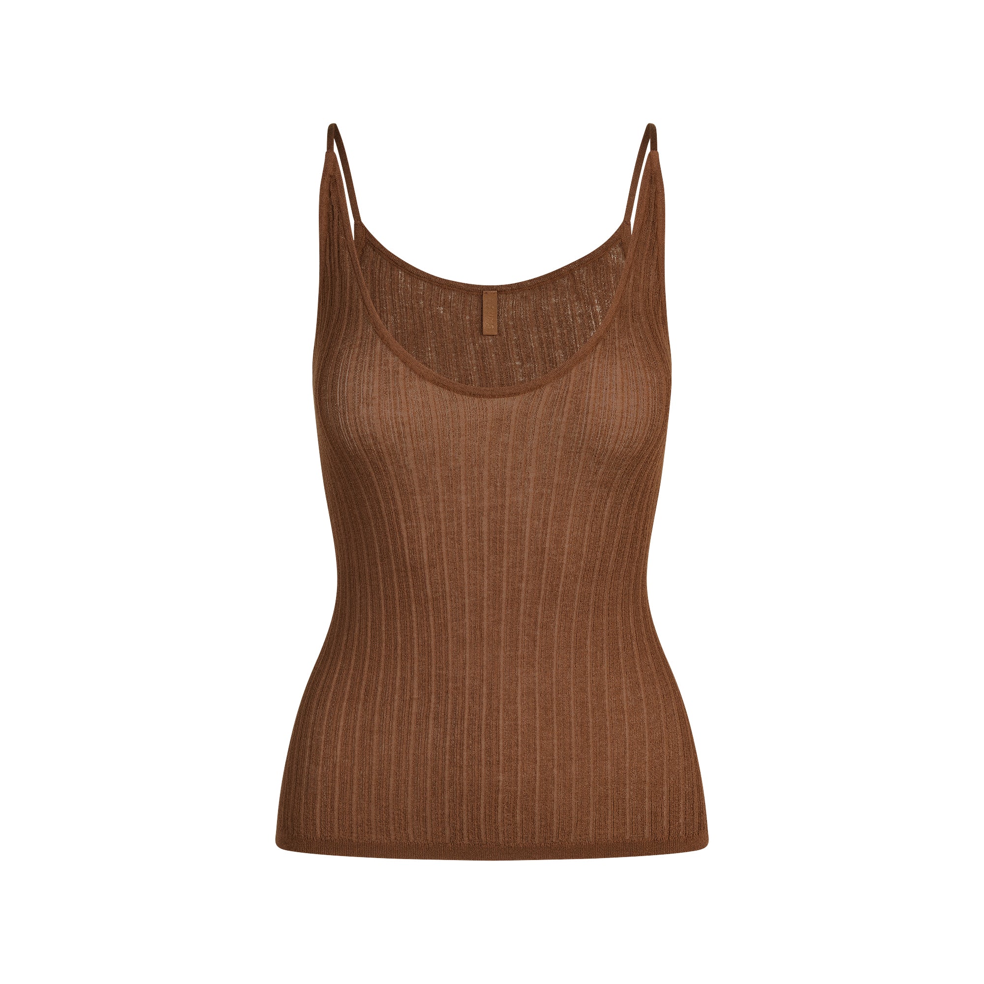 SHEER KNIT PLUNGE TANK | BISON