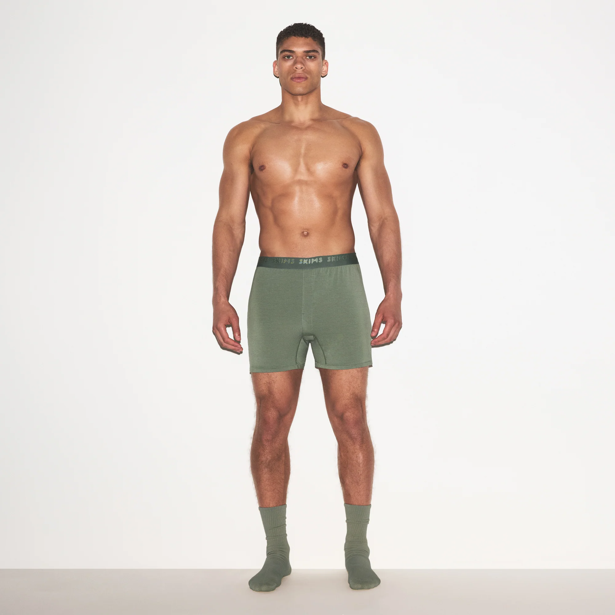 SKIMS STRETCH MENS KNIT BOXER 3-PACK | LAUREL MULTI