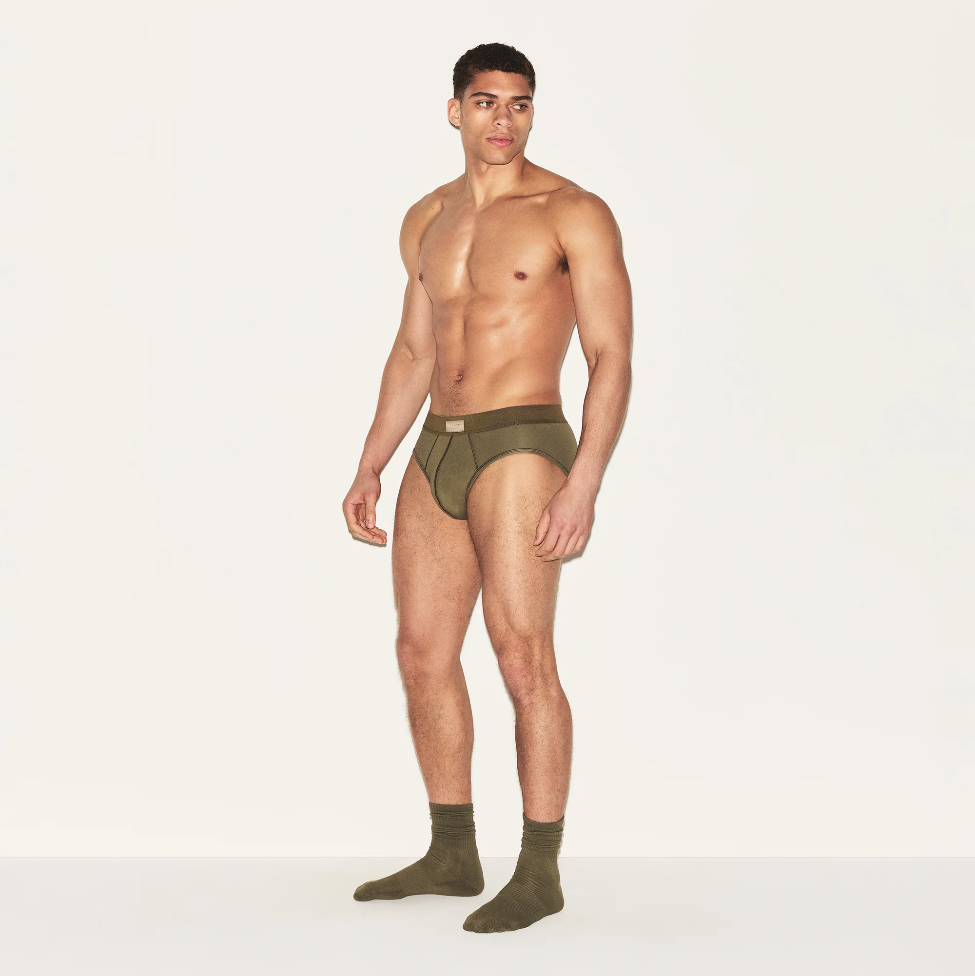SKIMS COTTON MENS BRIEF | ARMY