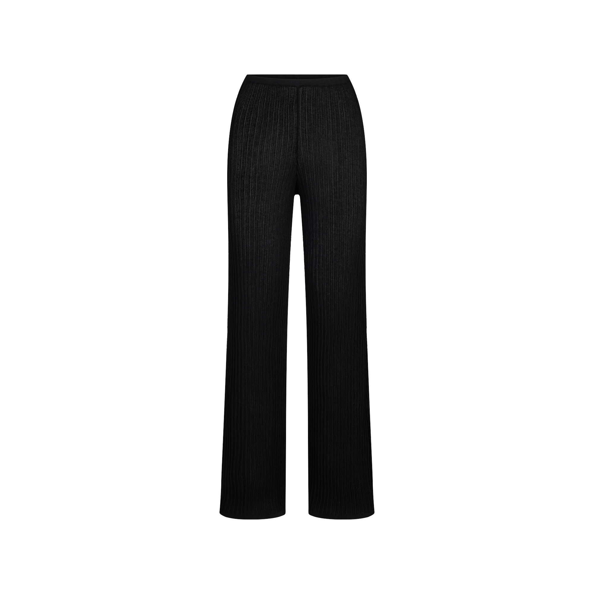 SHEER KNIT STRAIGHT LEG PANT | ONYX