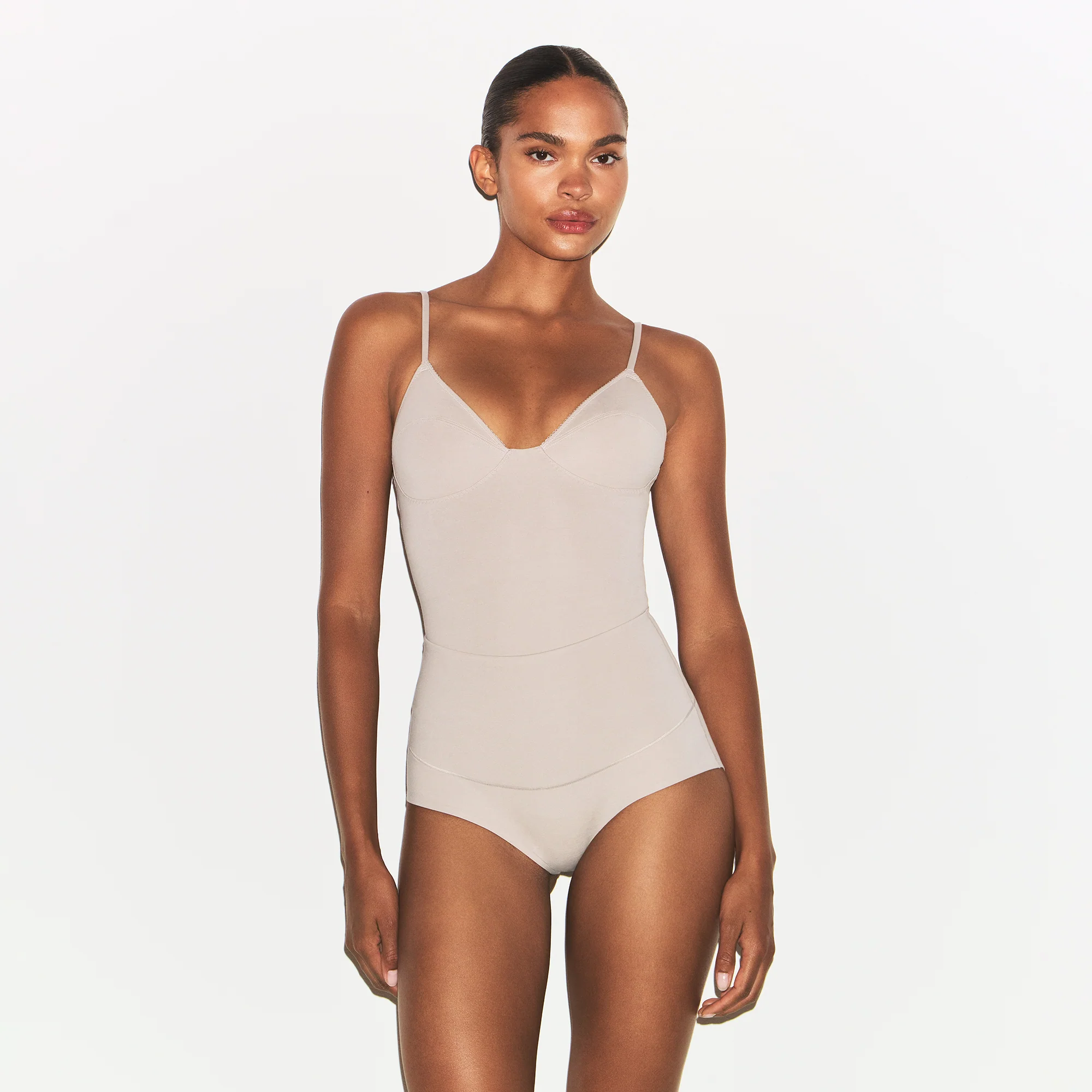 COTTON SHAPEWEAR HIGH-WAISTED BRIEF | LINEN