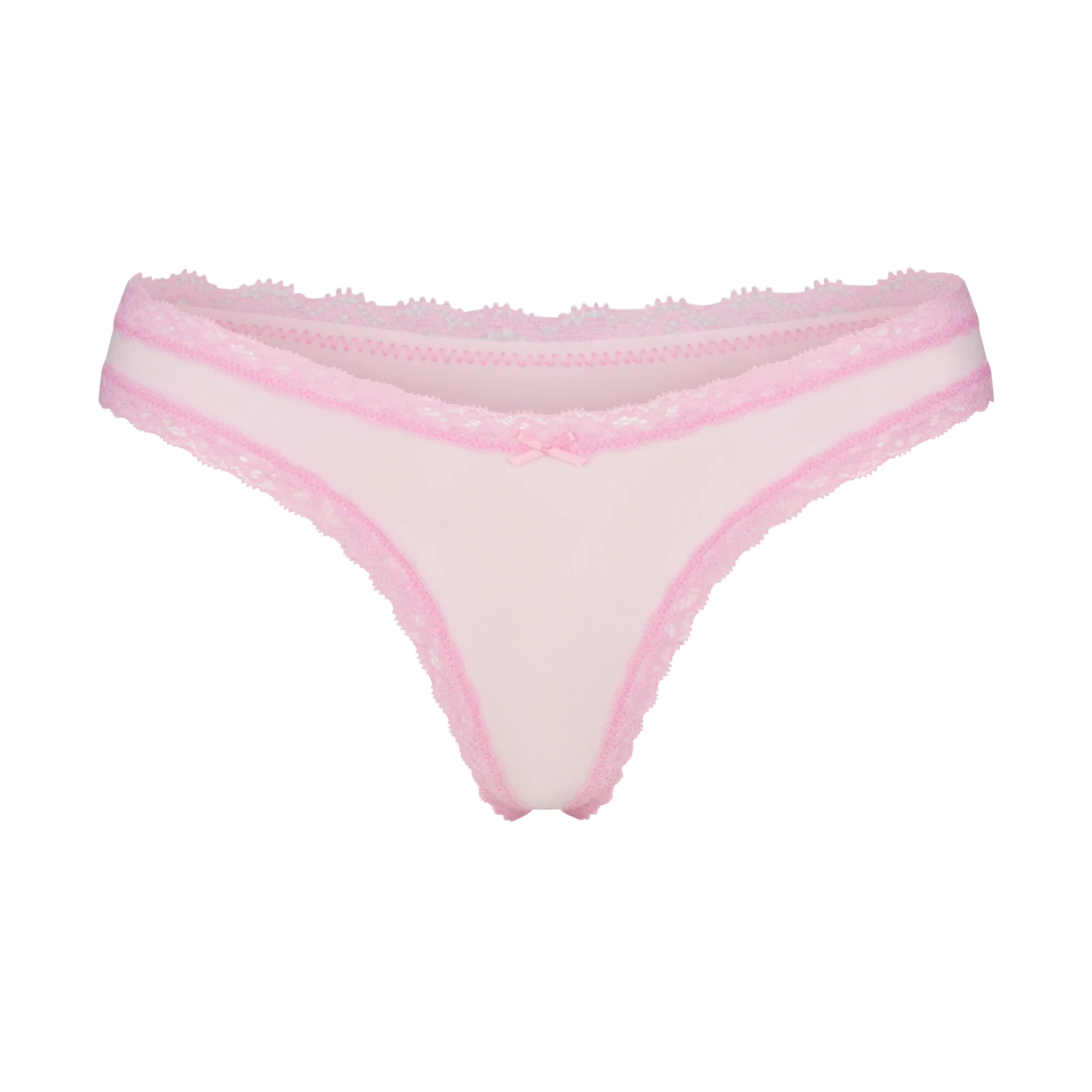 LIGHTWEIGHT COTTON LACE THONG | CHERRY BLOSSOM