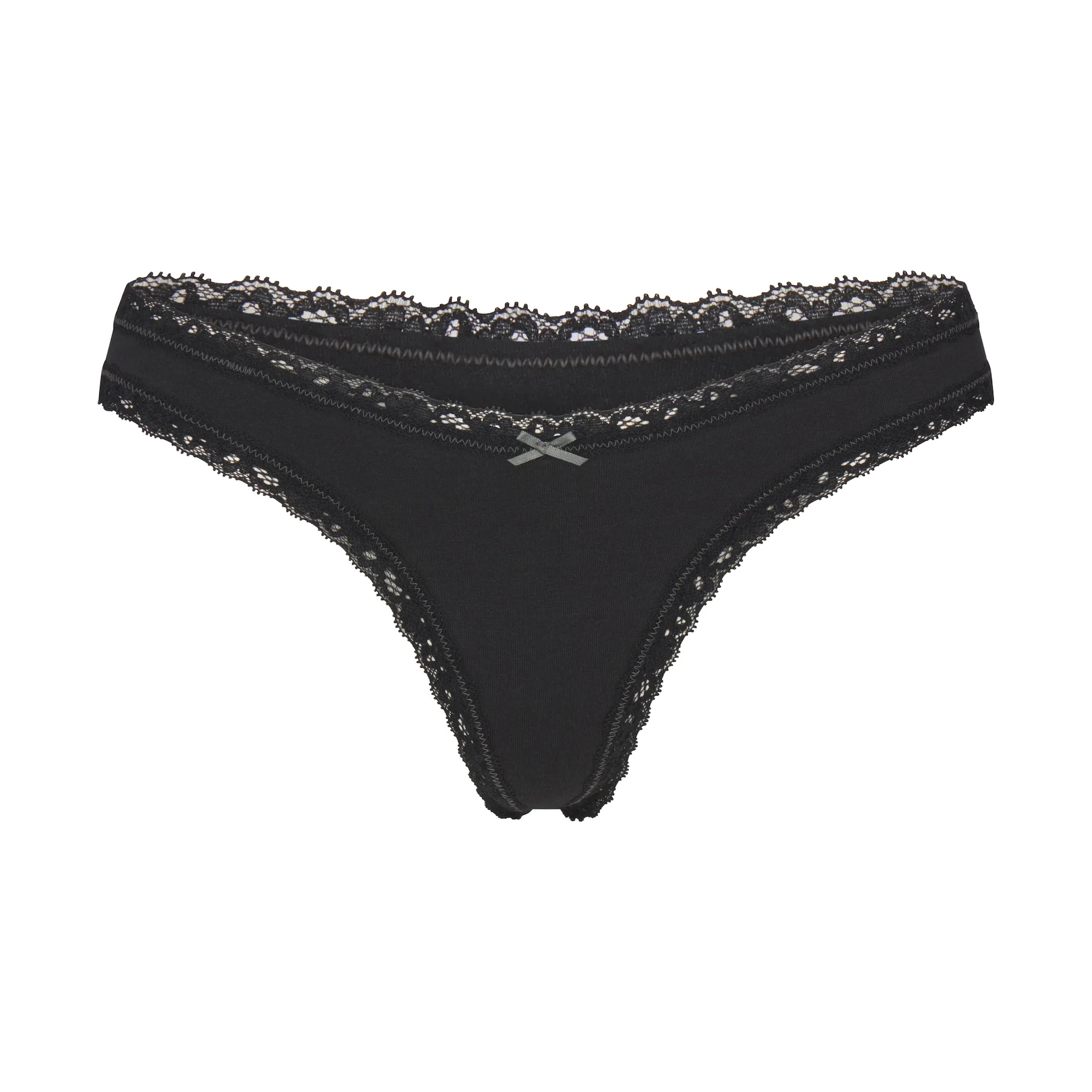 LIGHTWEIGHT COTTON LACE THONG | SOOT