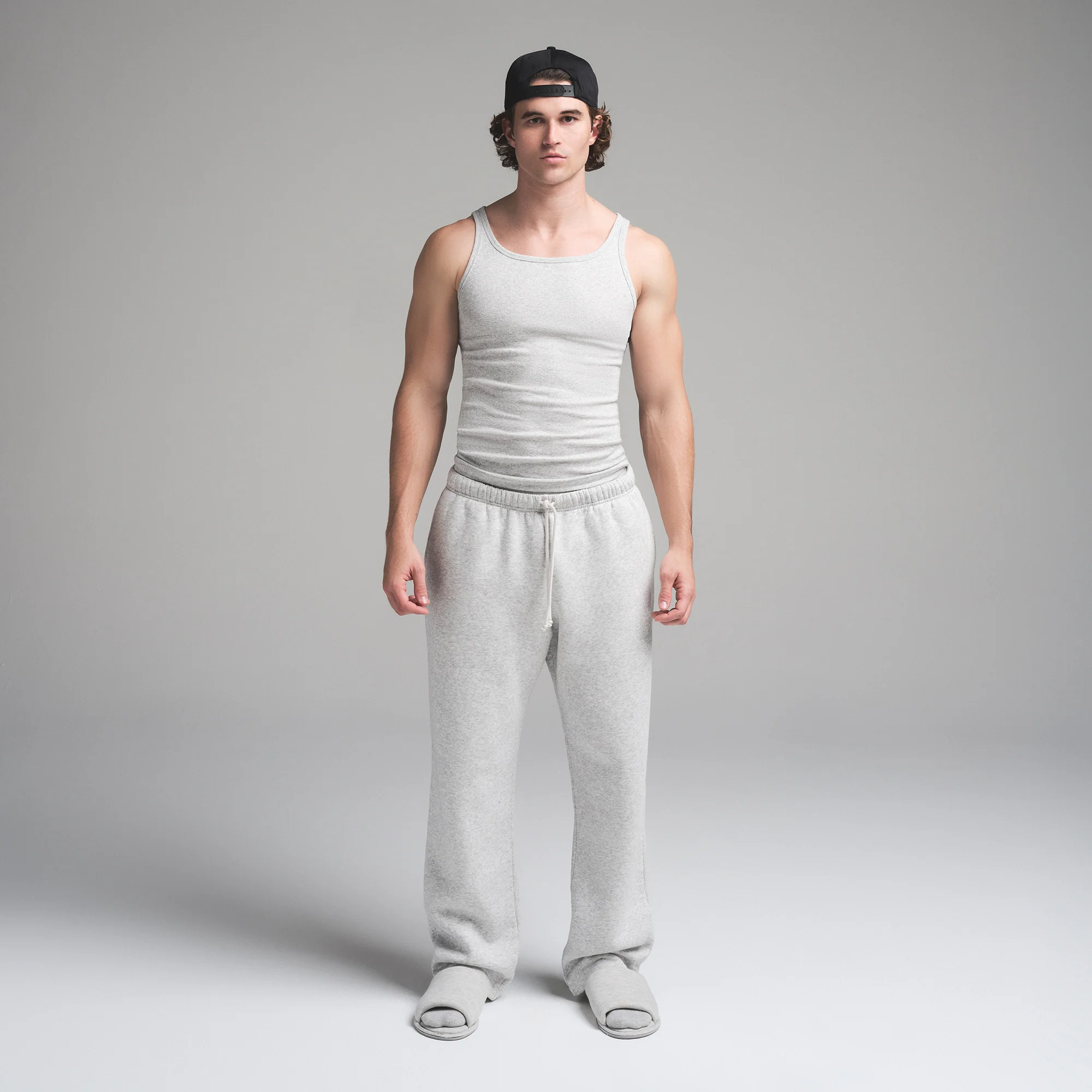 SKIMS COTTON MENS RIB TANK 3-PACK | ECRU RUSSET MULTI