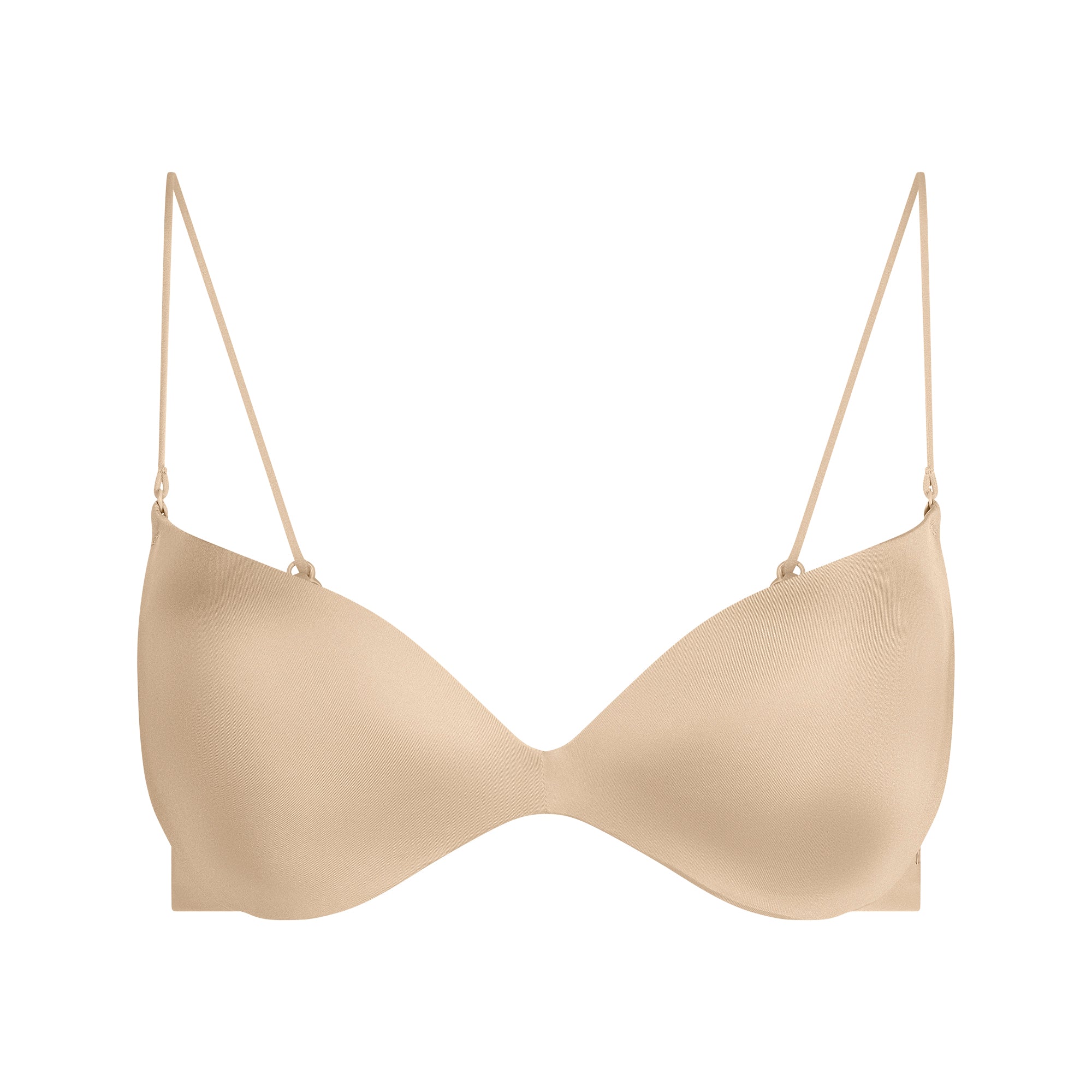 WIRELESS FORM MICRO STRAP PLUNGE BRA | CLAY