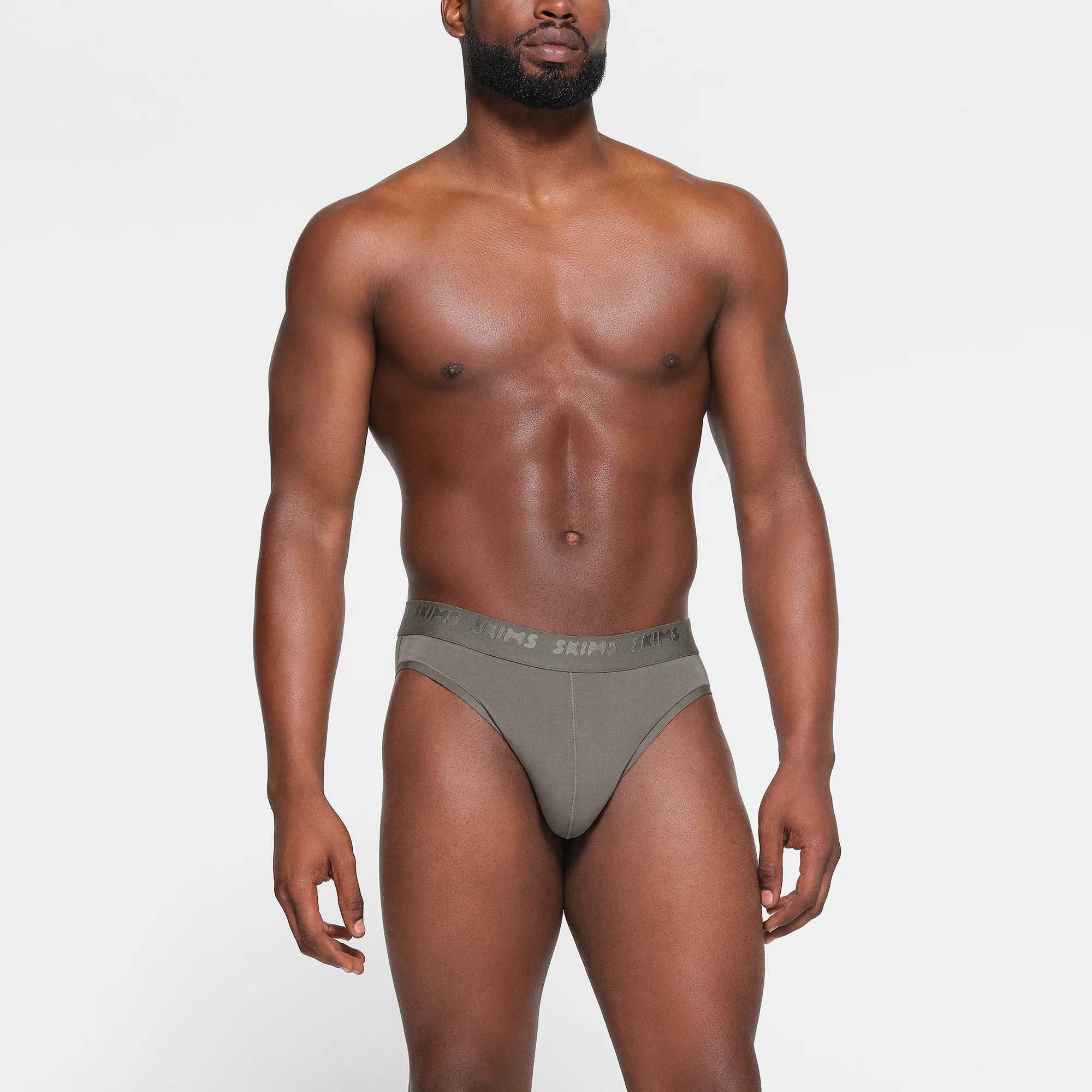 SKIMS STRETCH MENS BRIEF | OBSIDIAN