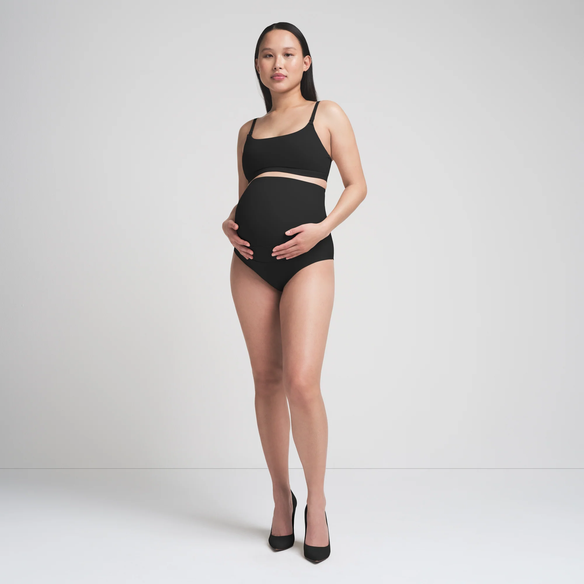 FITS EVERYBODY MATERNITY BANDED HIGH-WAISTED BRIEF | ONYX