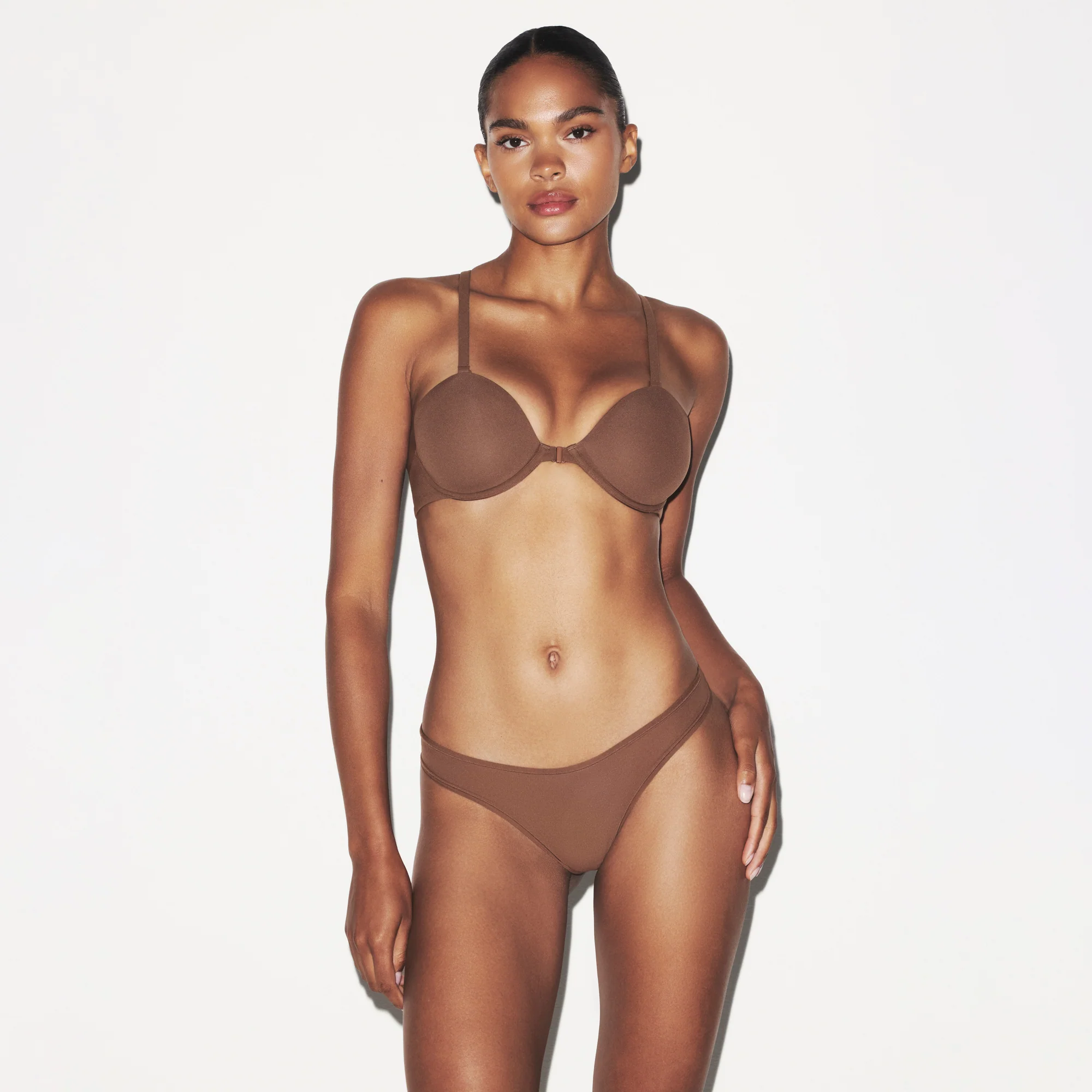 FITS EVERYBODY RACERBACK DEMI BRA | CLAY