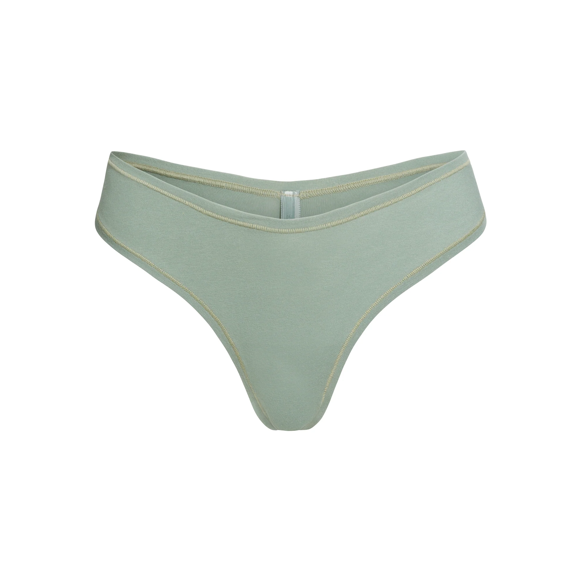 COTTON JERSEY DIPPED THONG | SOOT