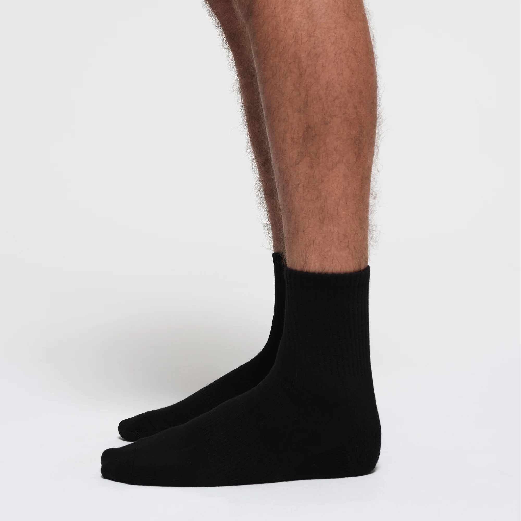 MENS QUARTER CREW SOCK 3-PACK | ONYX