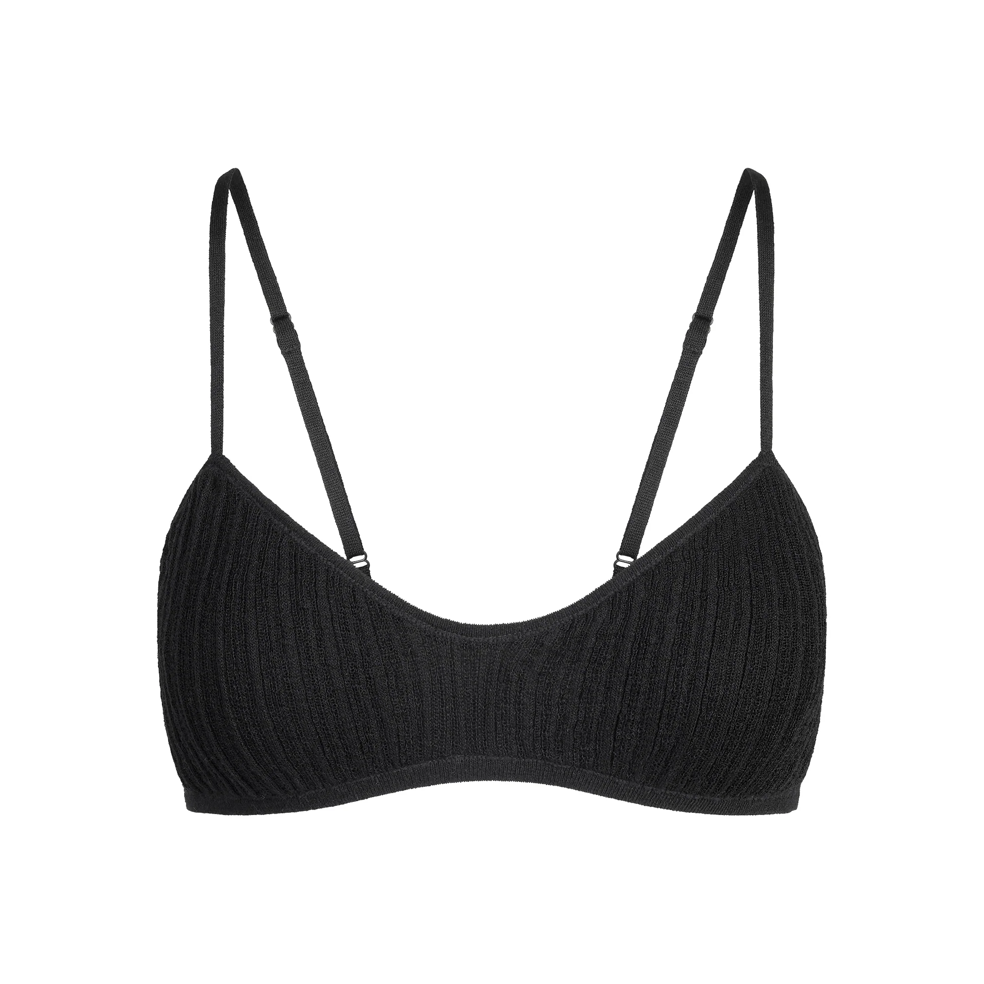 SHEER KNIT BRALETTE | ONYX