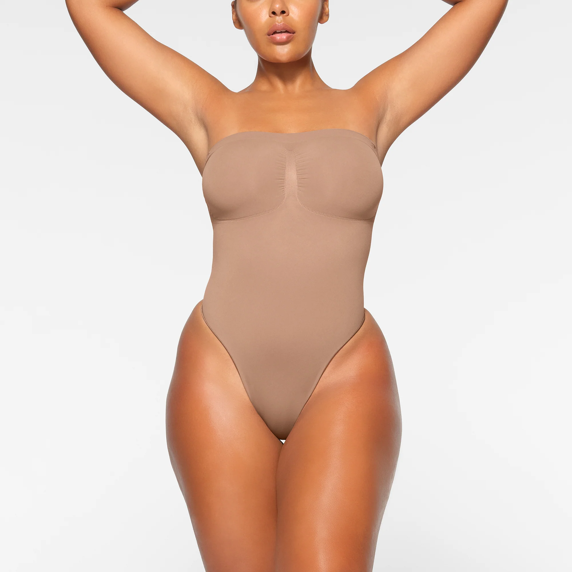 SEAMLESS SCULPT STRAPLESS THONG BODYSUIT | SIENNA