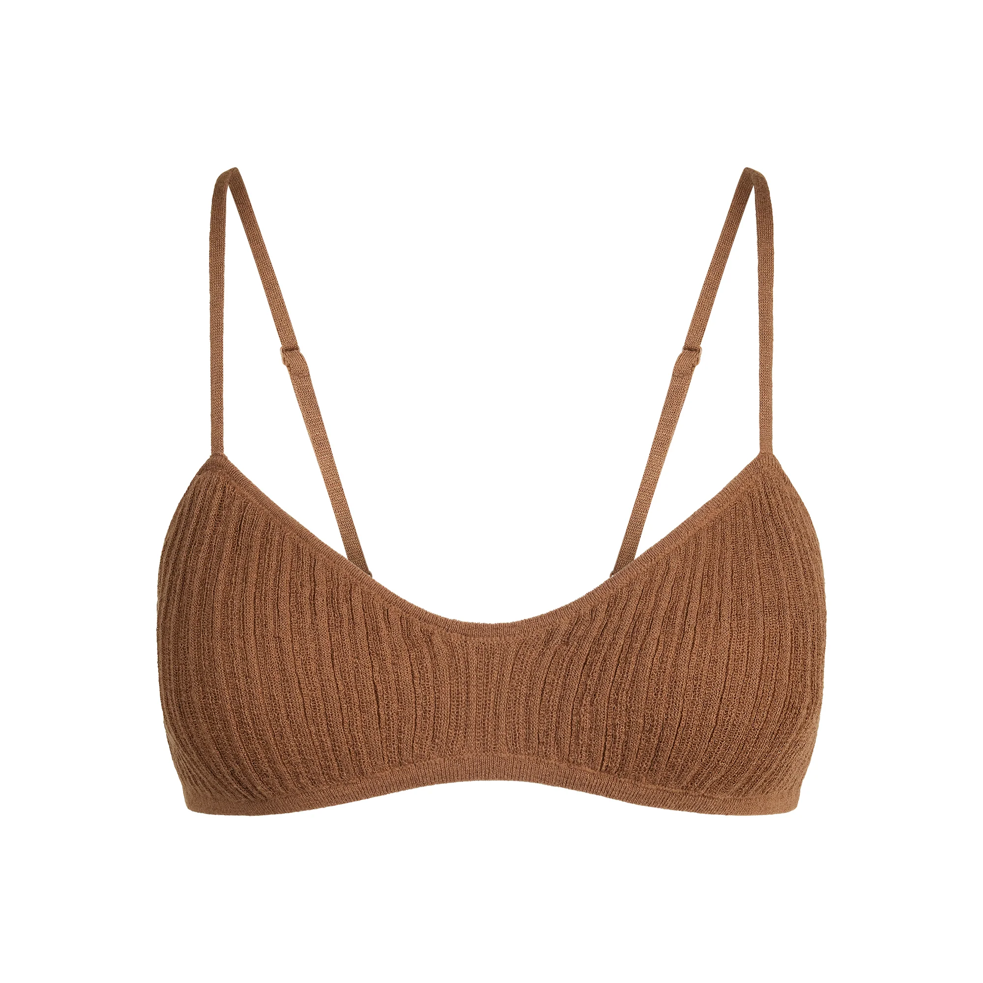 SHEER KNIT BRALETTE | BISON