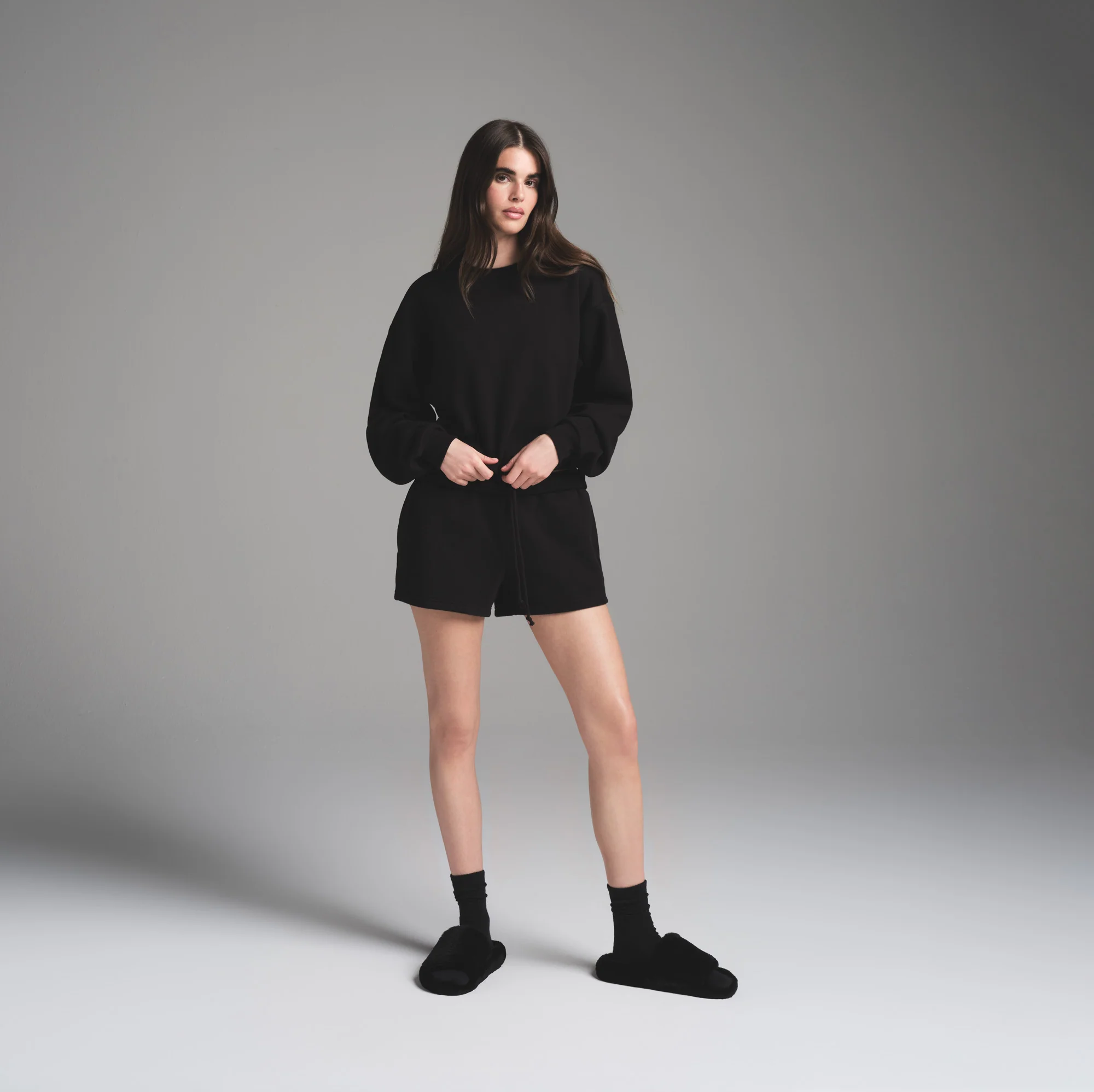 COTTON FLEECE CLASSIC SHORT | LIGHT HEATHER GREY