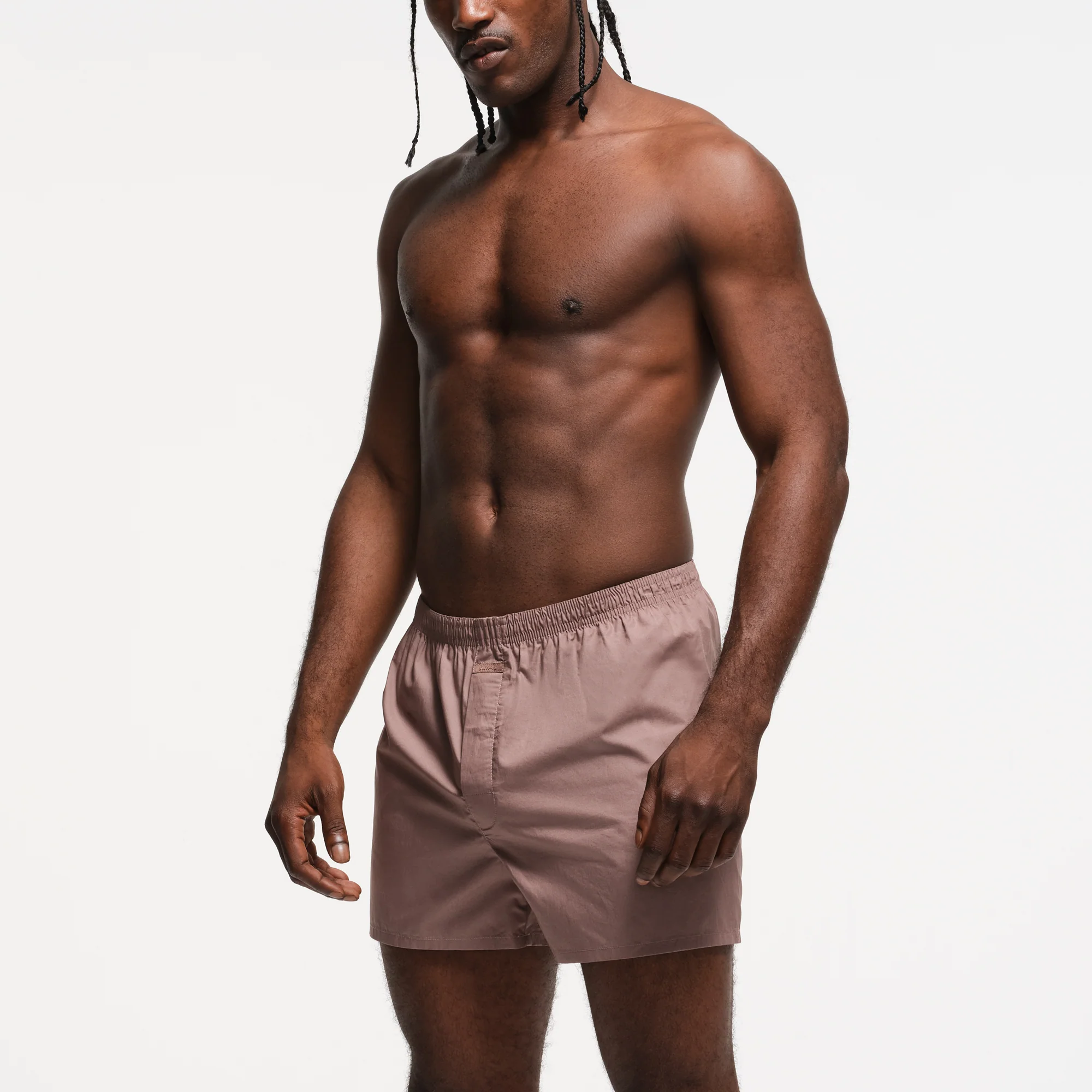 COTTON POPLIN MENS BOXER | PLATINUM FOULARD PRINT