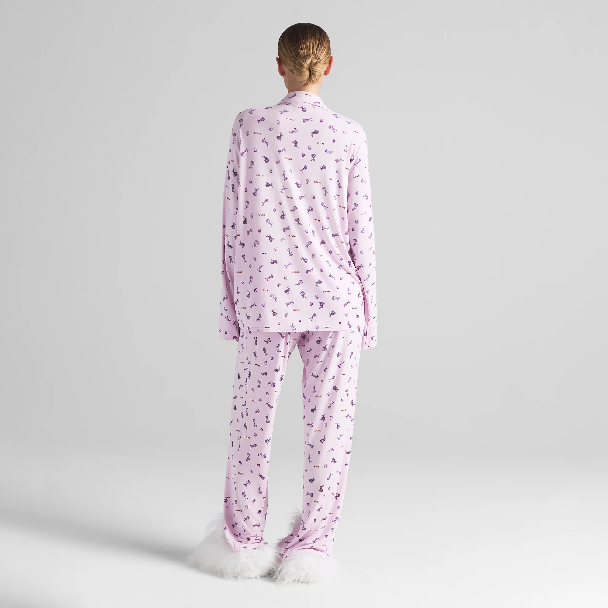 PLUSH BUNNY SLIPPER | MARBLE