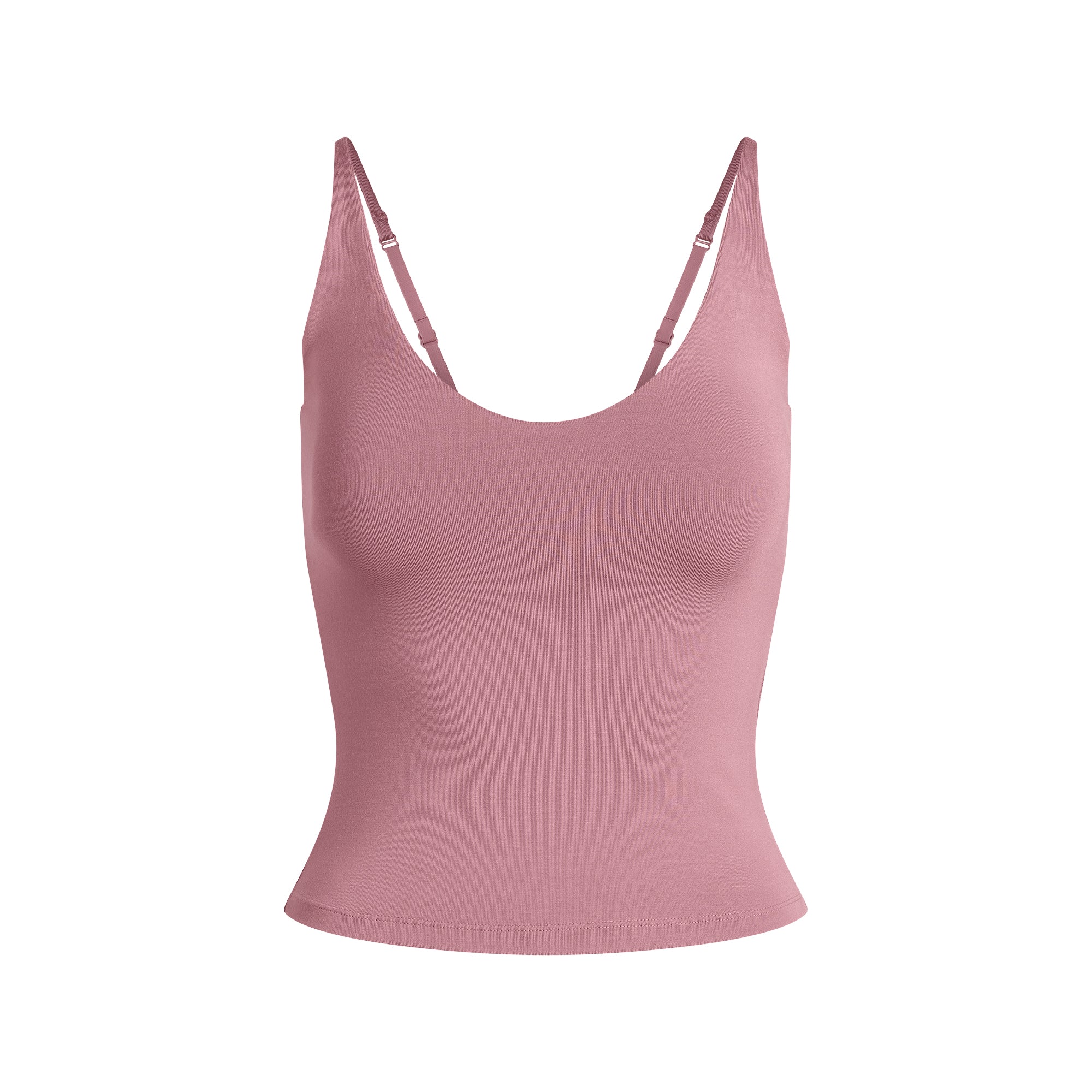 SMOOTH LAYERS SCOOP NECK CAMI | REDWOOD