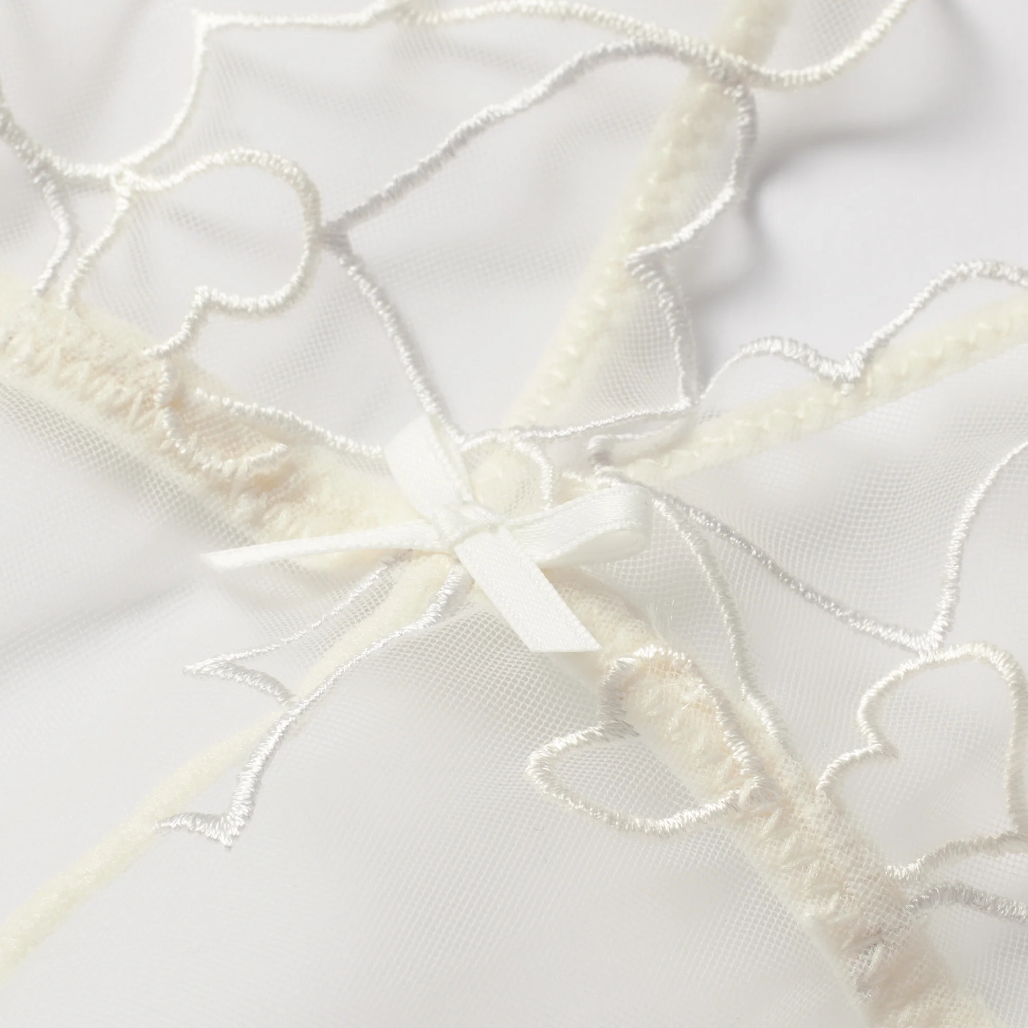 EMBROIDERED TULLE TEDDY | MARBLE