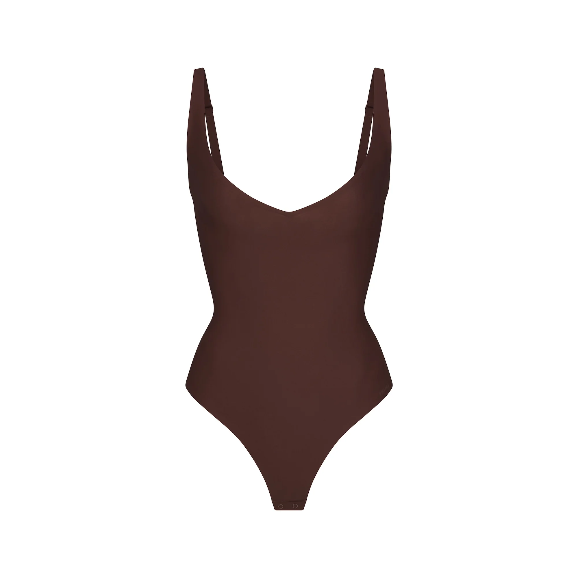 SKIMS BODY CORE SCULPT PLUNGE THONG BODYSUIT | SAND