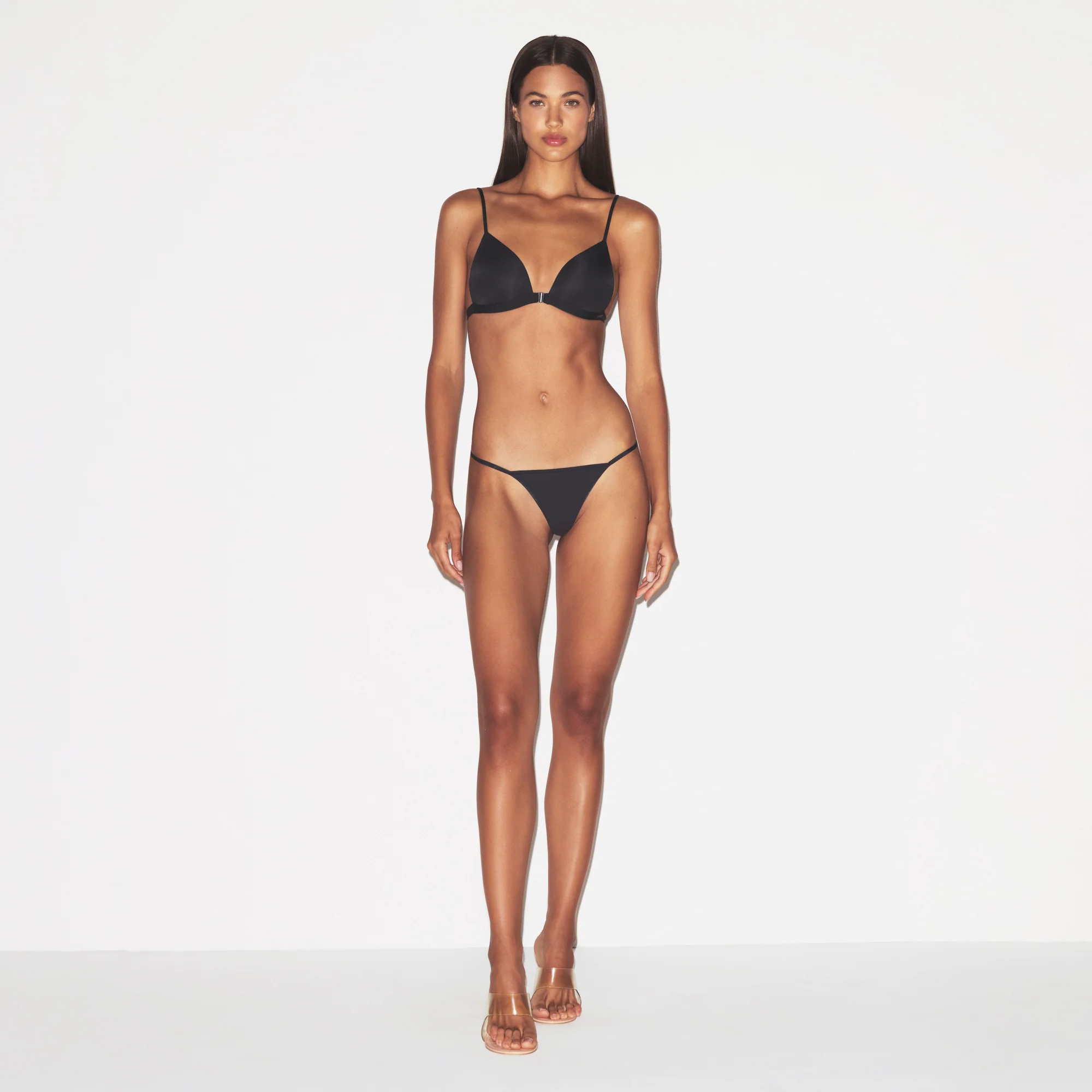 WIRELESS FORM TRIANGLE FRONT CLOSE SUPER PUSH-UP BRA | CLAY