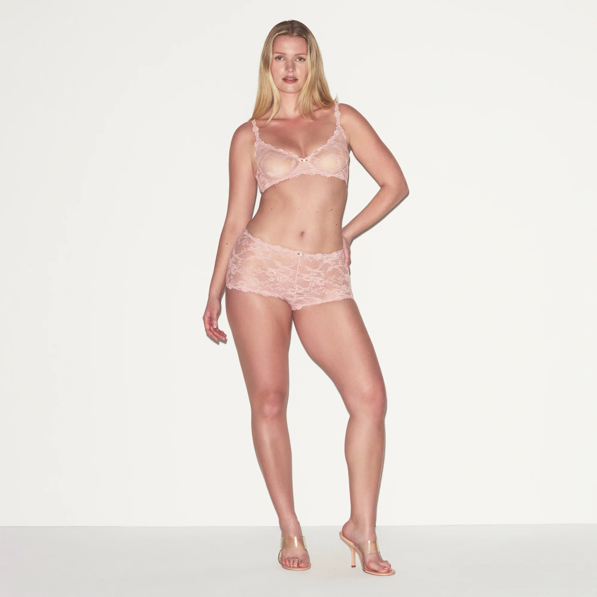 STRETCH LACE BOY SHORT | MERCURY