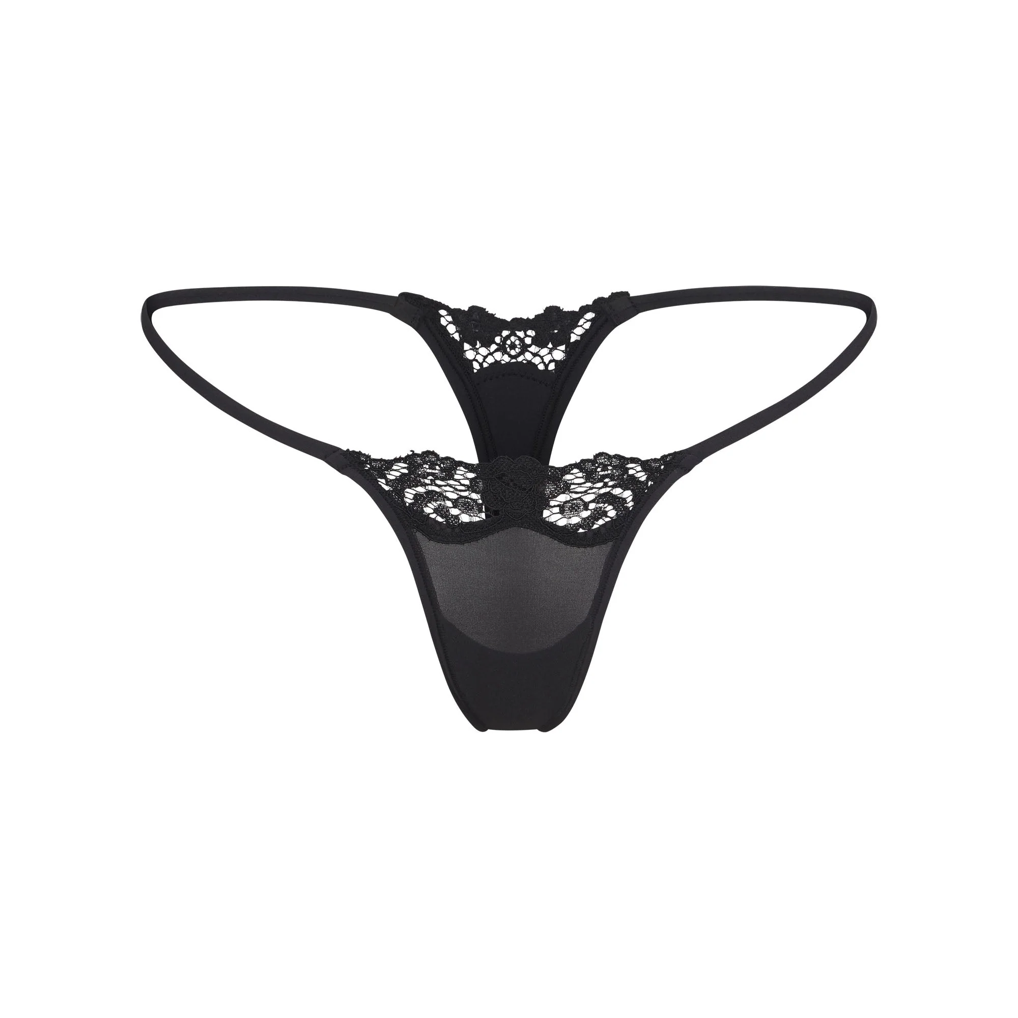 FITS EVERYBODY LACE STRING THONG | ONYX