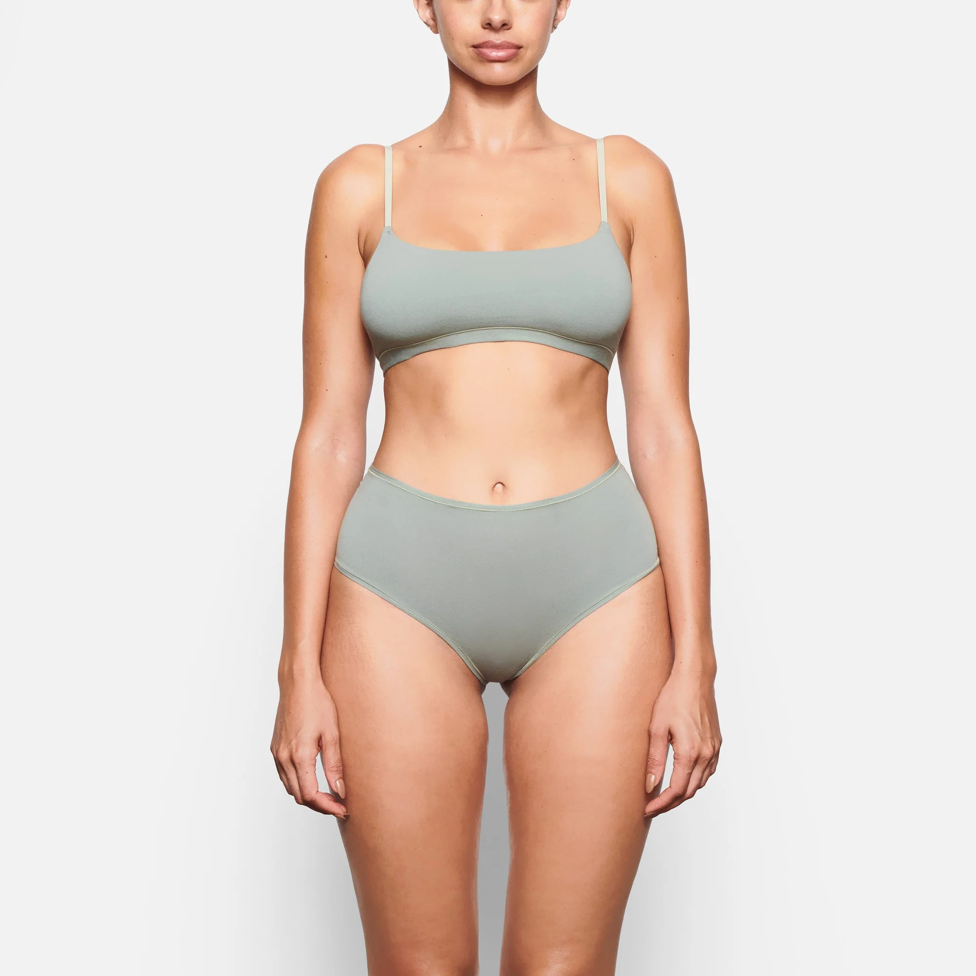 COTTON JERSEY SCOOP BRALETTE | SOOT