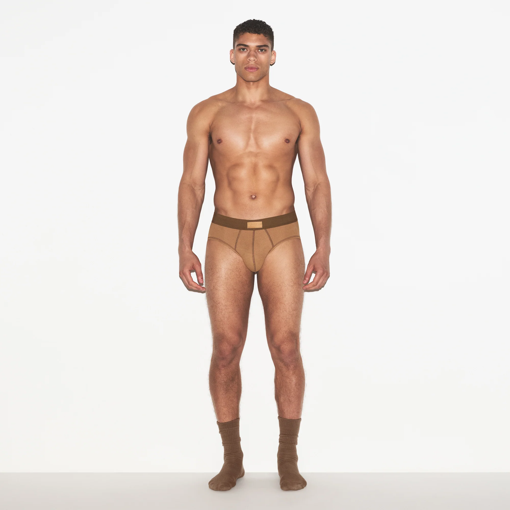 SKIMS COTTON MENS BRIEF 3-PACK | RUSSET MULTI