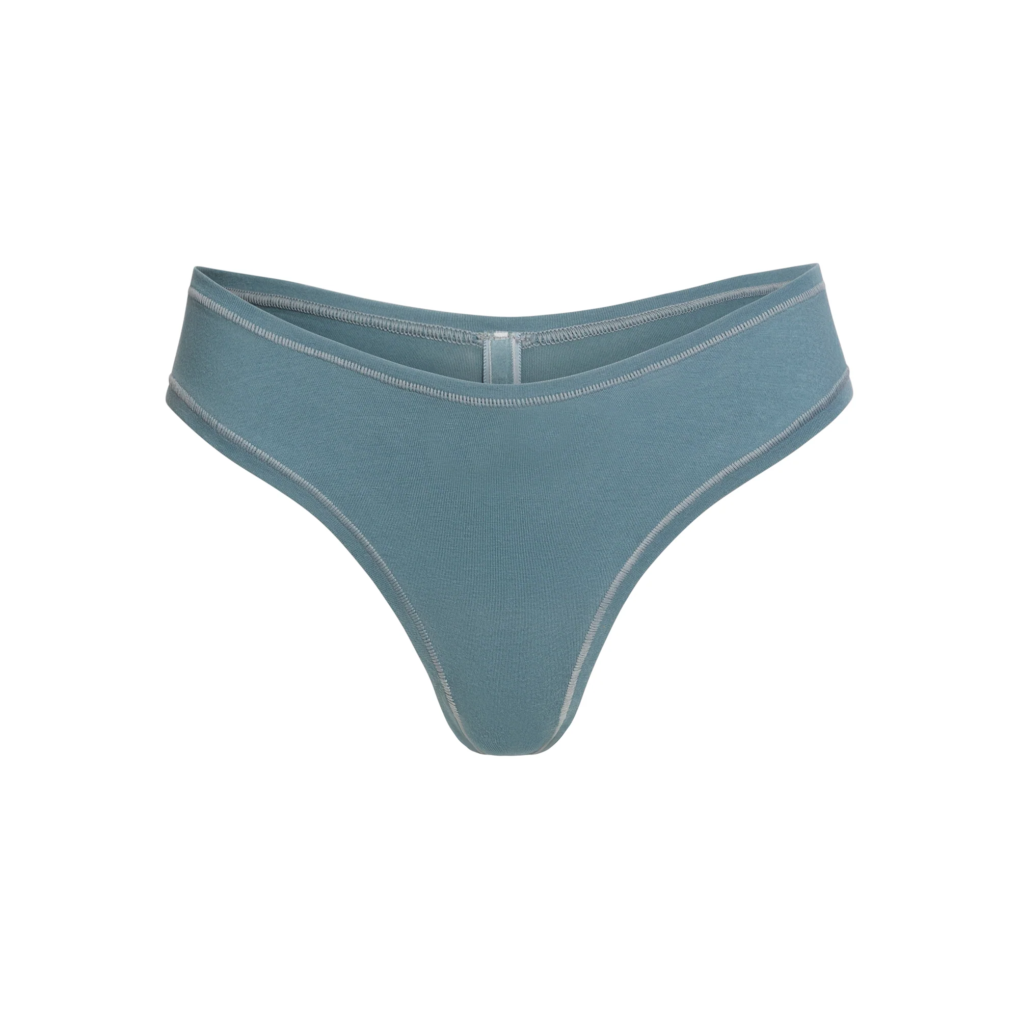 COTTON JERSEY DIPPED THONG | SOOT