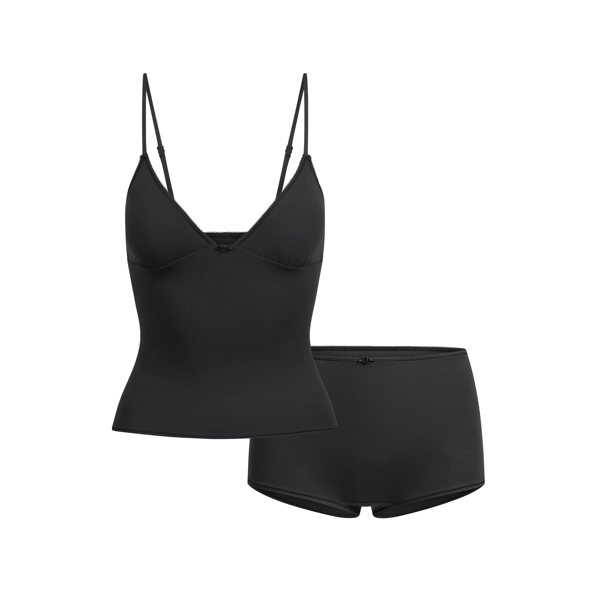 FITS EVERYBODY PICOT CAMI AND BOY SHORT SET | SIENNA JAGUAR PRINT