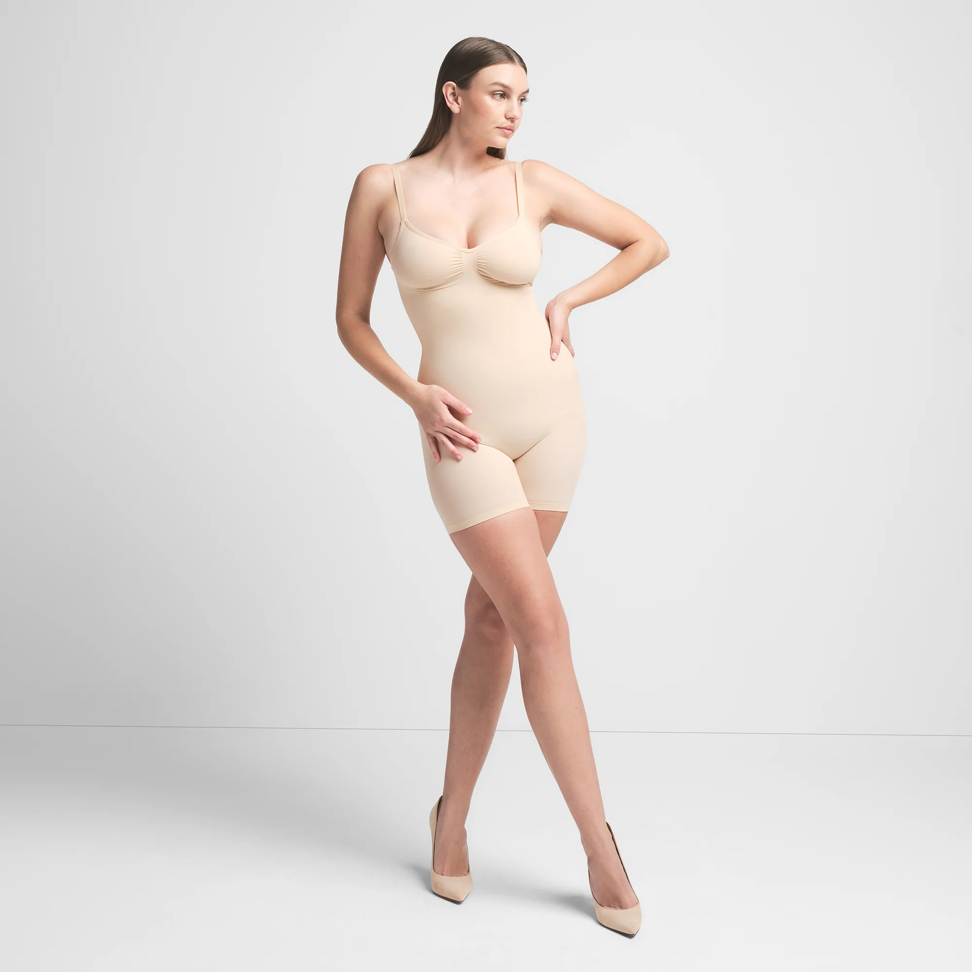 SEAMLESS SCULPT LOW BACK MID THIGH BODYSUIT | SIENNA