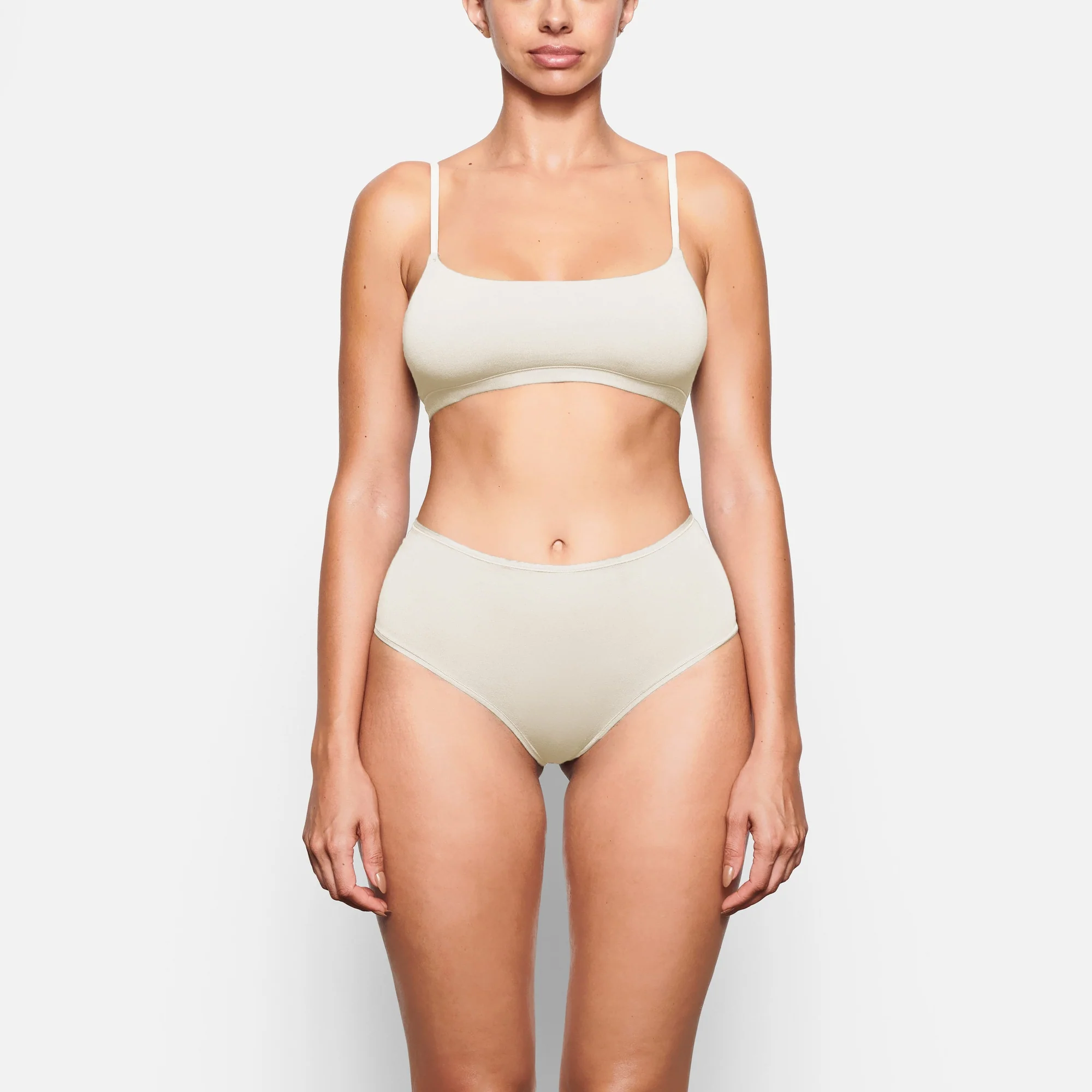 COTTON JERSEY SCOOP BRALETTE | SOOT