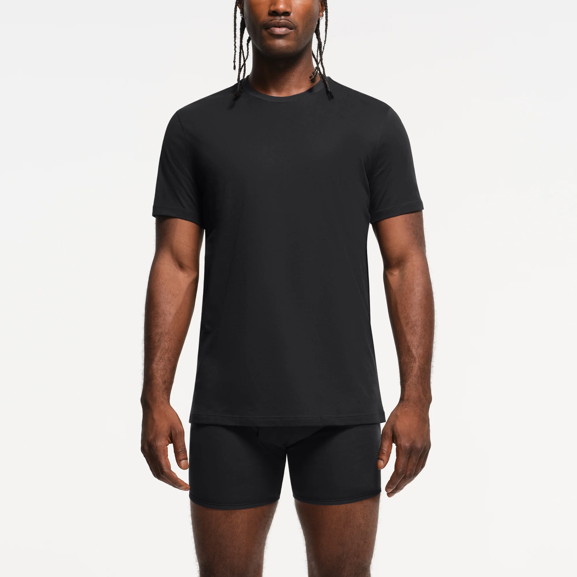 SKIMS BASICS MENS LIGHTWEIGHT T-SHIRT 3-PACK | CHALK