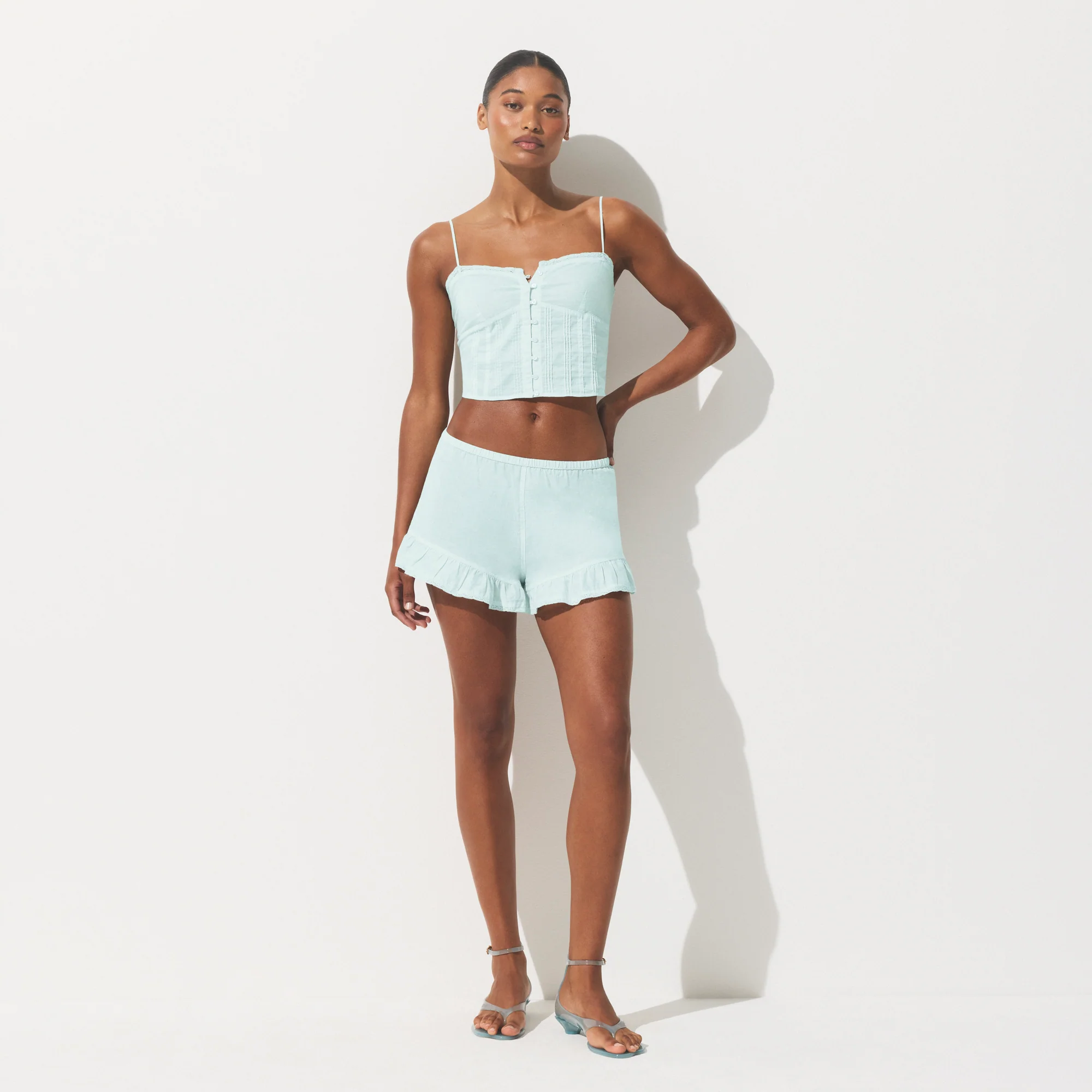COTTON VOILE SHORT | FROST