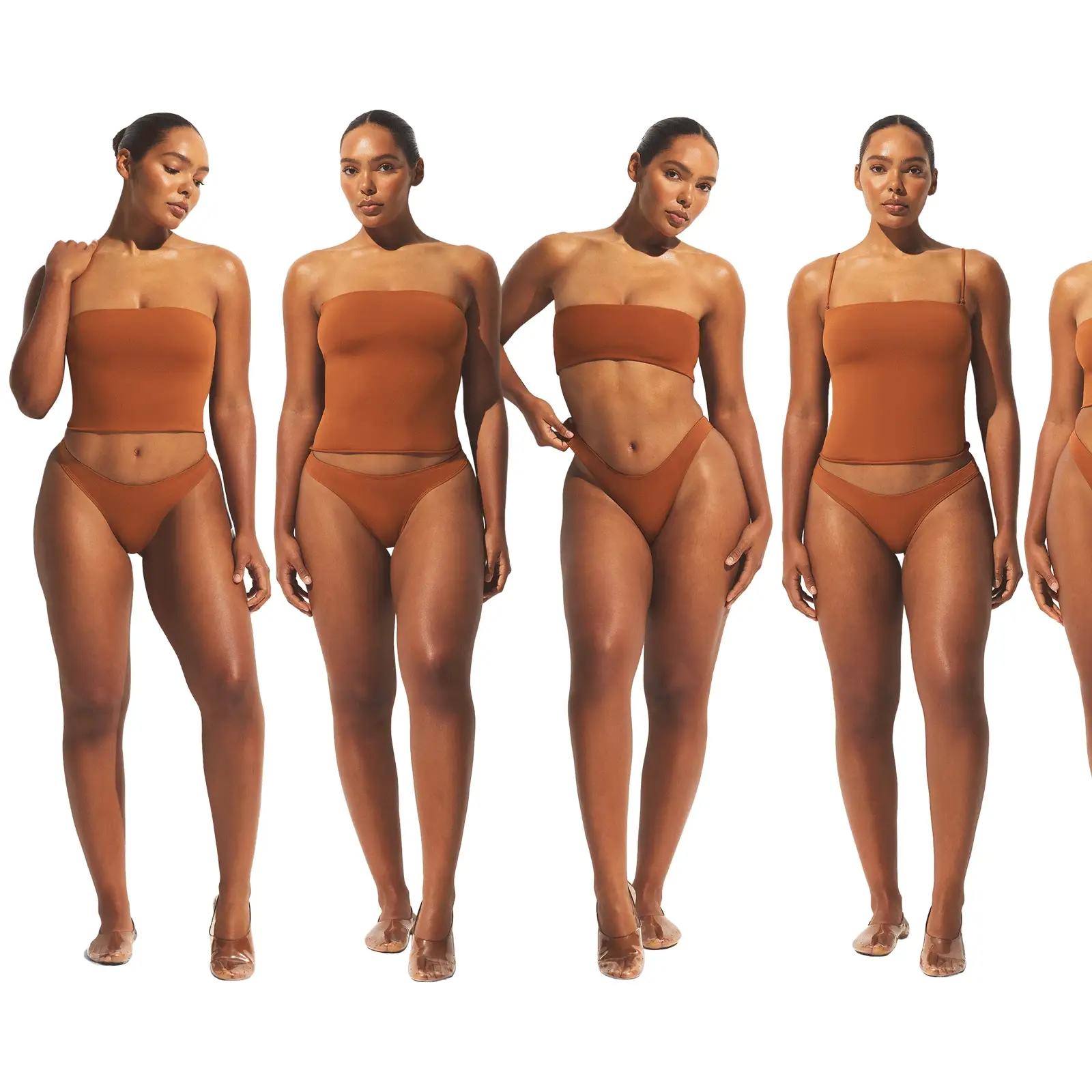 ICONIC SWIM CONVERTIBLE BANDEAU BIKINI TOP | OBSIDIAN