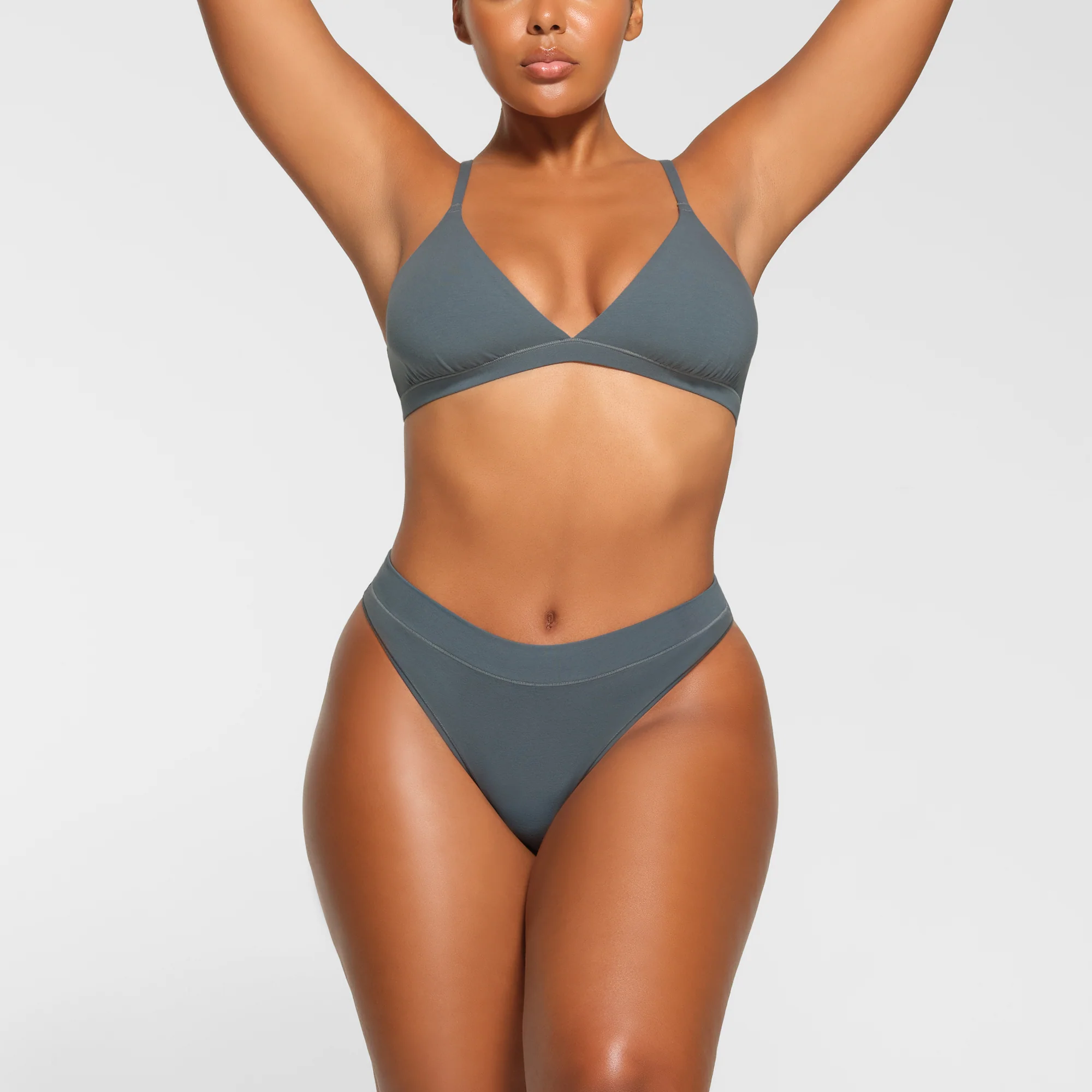 COTTON JERSEY CHEEKY TANGA | SOOT