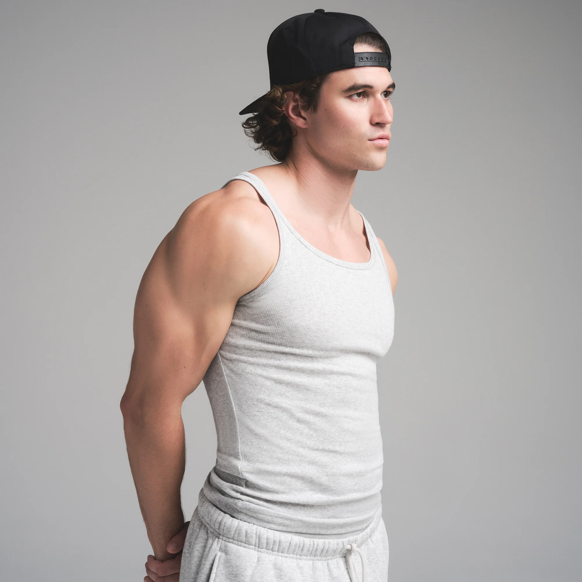 SKIMS COTTON MENS RIB TANK 3-PACK | ECRU RUSSET MULTI