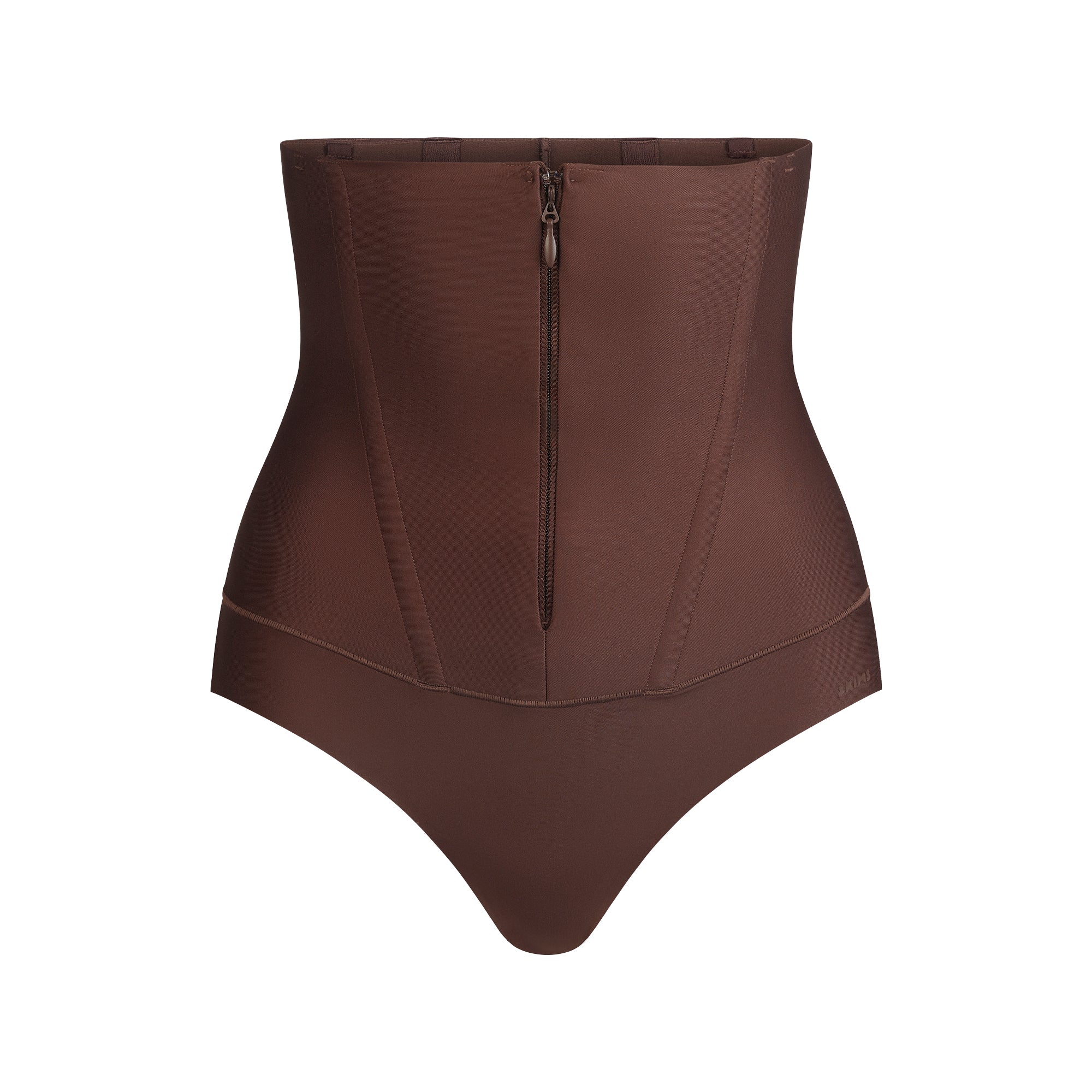 SKIMS BODY CORE SCULPT WAIST CINCHER THONG | CLAY