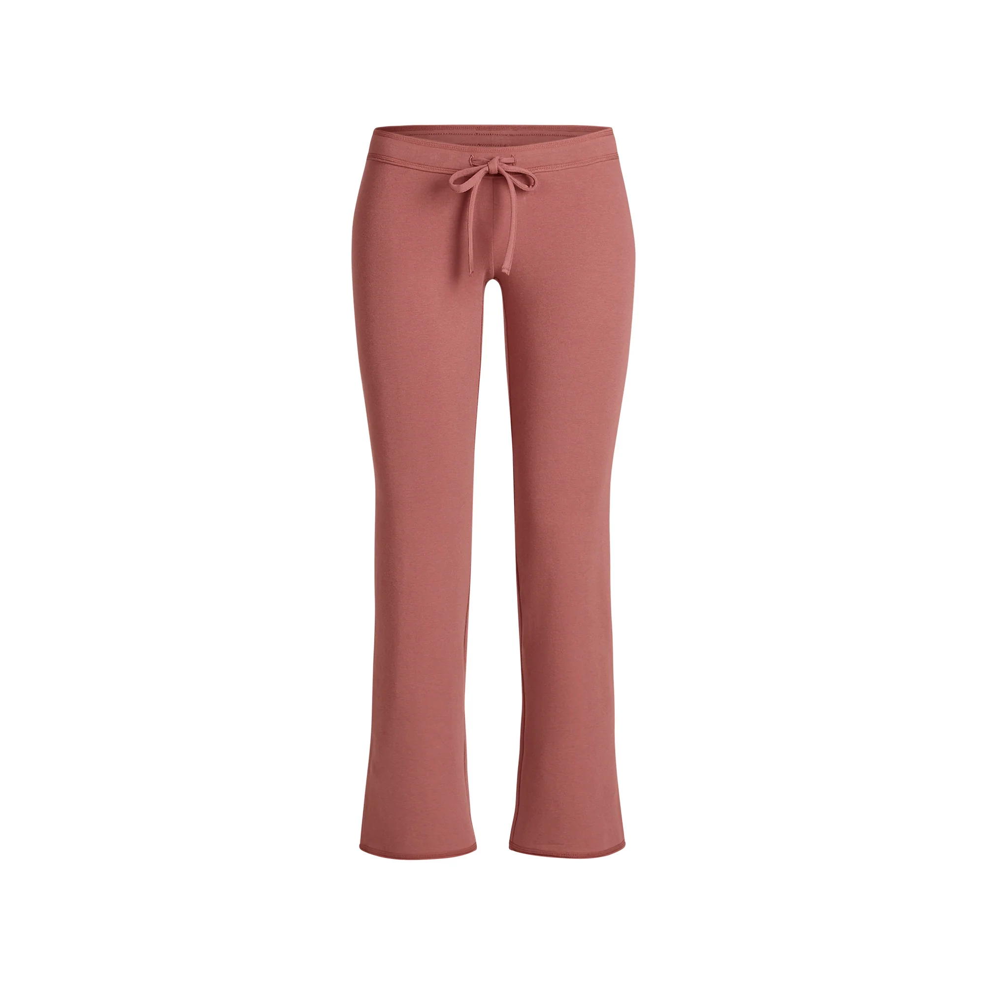 COTTON JERSEY LOW RISE CROP PANT | REDWOOD