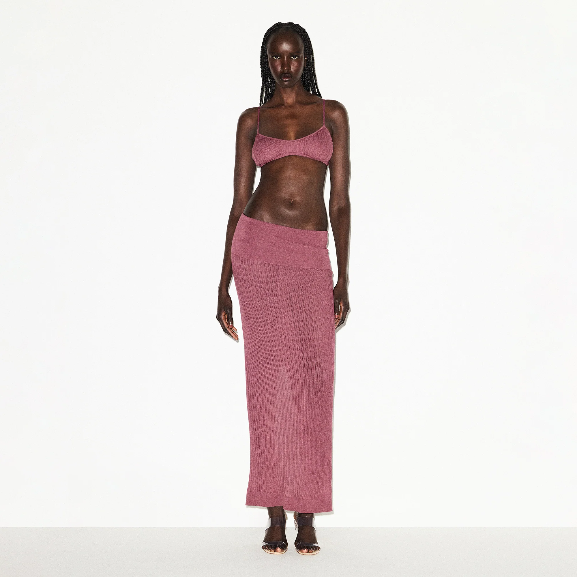 SHEER KNIT BRALETTE | BEET