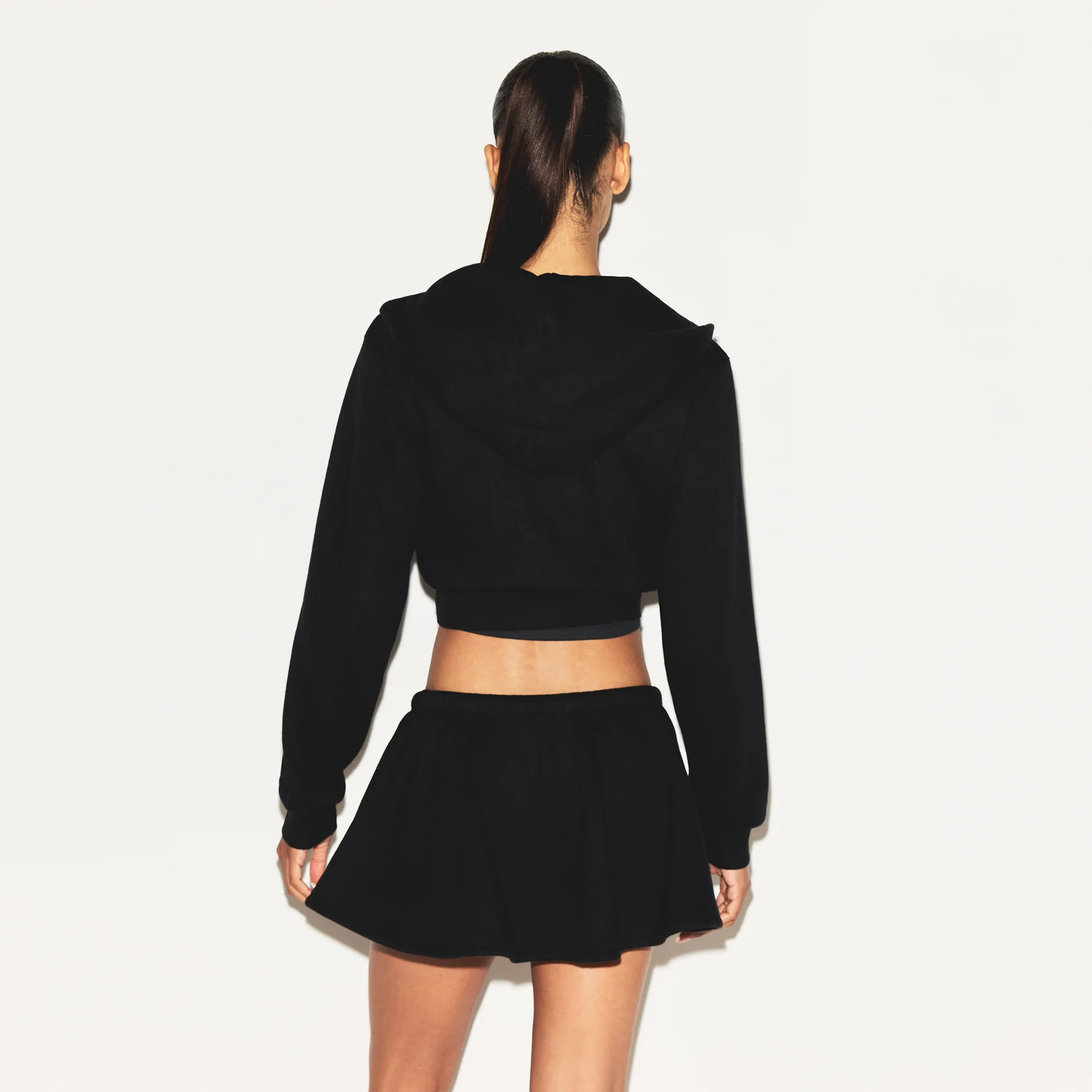 COTTON FLEECE MICRO SKIRT | RUBY