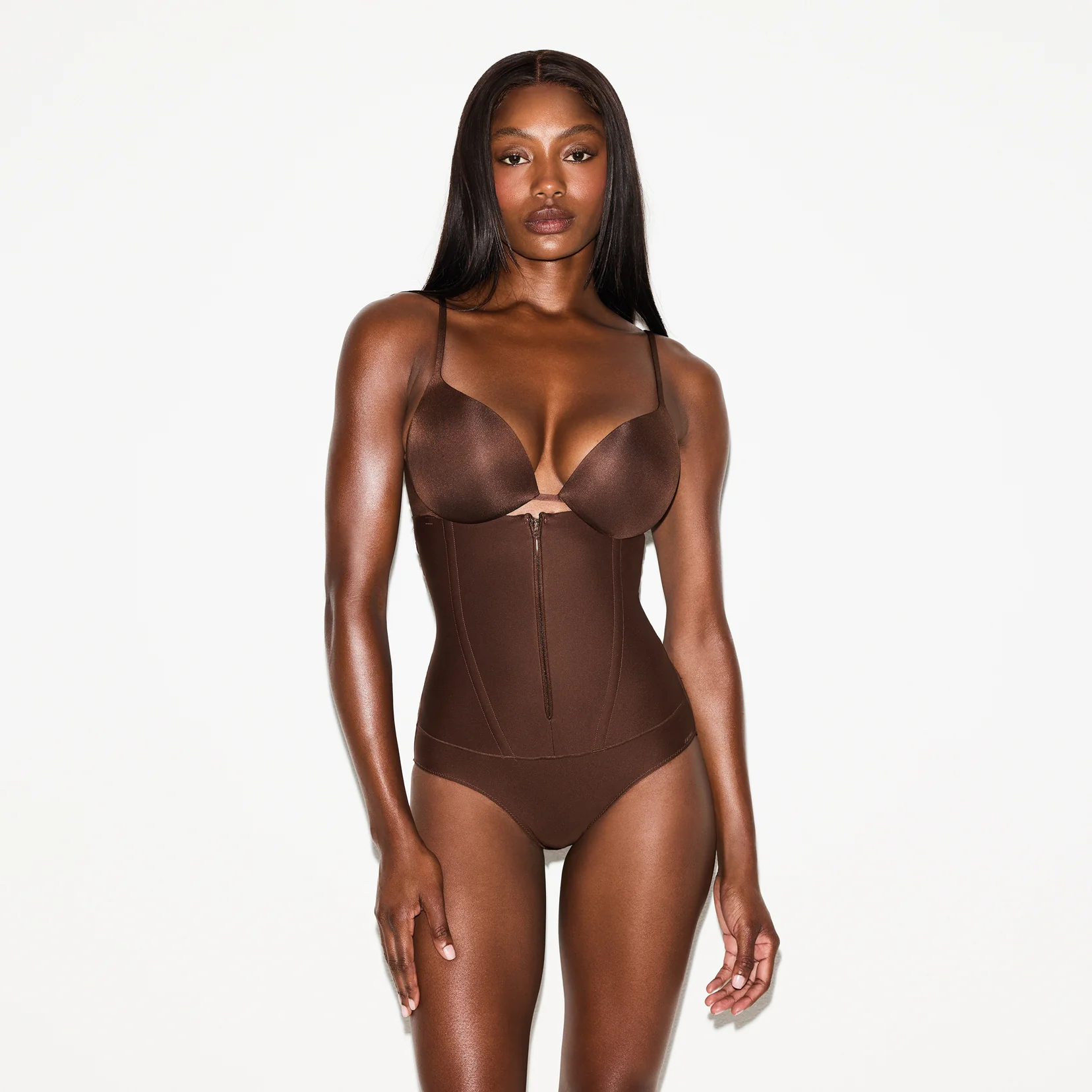 SKIMS BODY CORE SCULPT WAIST CINCHER BUTT LIFTING BRIEF | CLAY