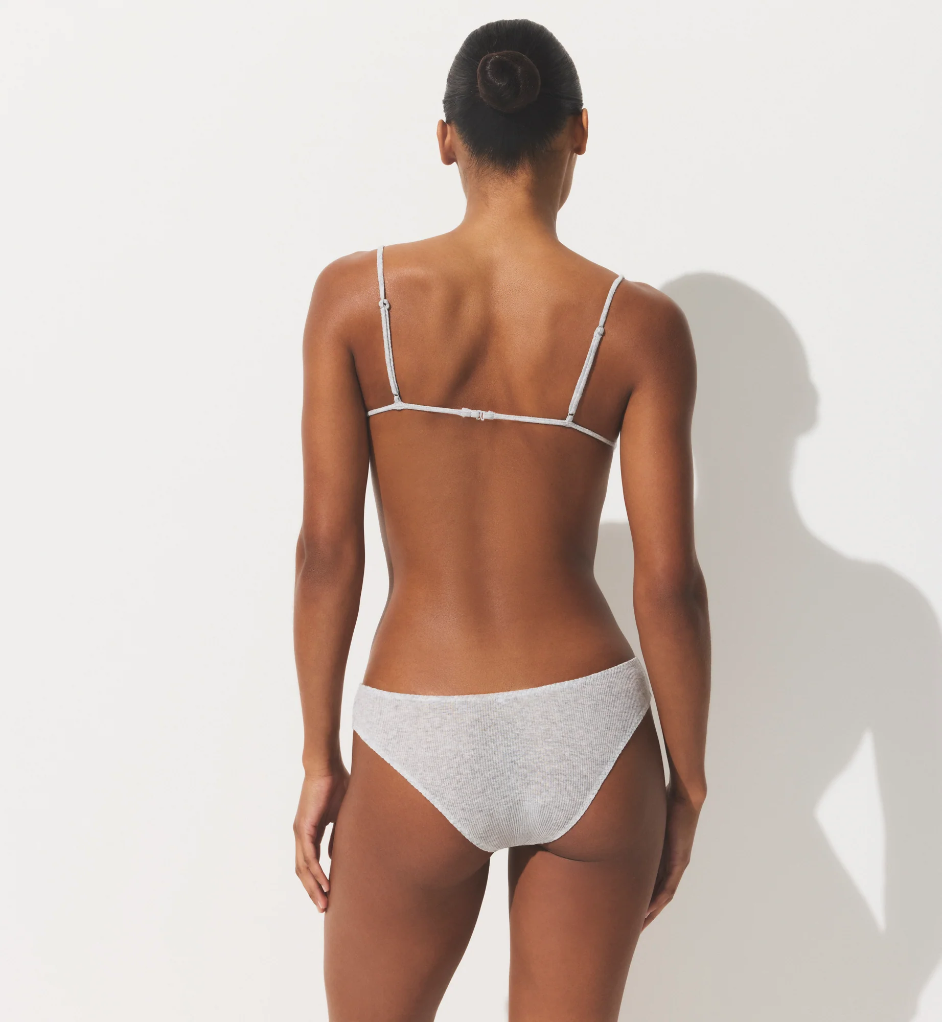 SHEER COTTON LOW RISE HIPSTER | LIGHT HEATHER GREY