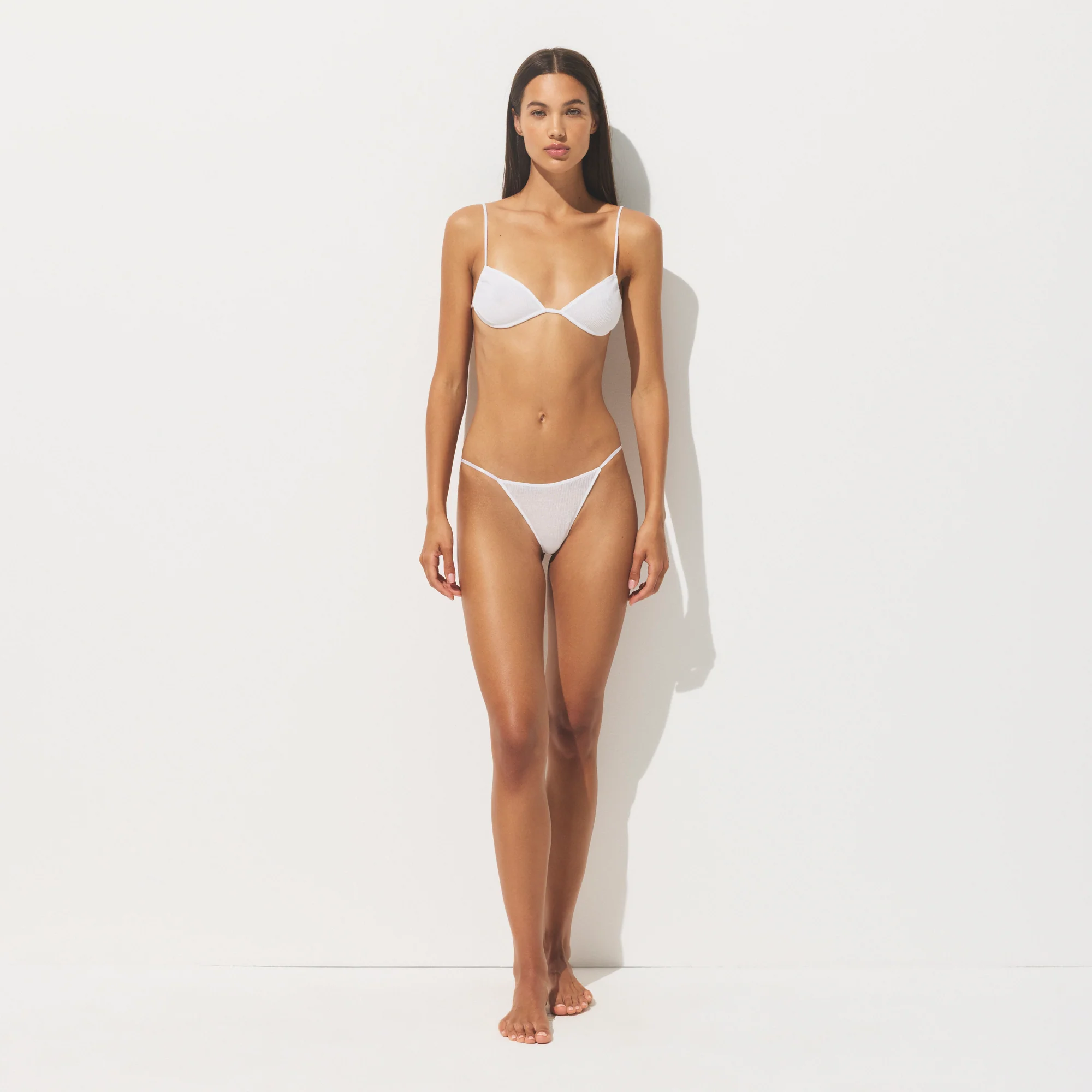 SHEER COTTON STRING THONG | SNOW