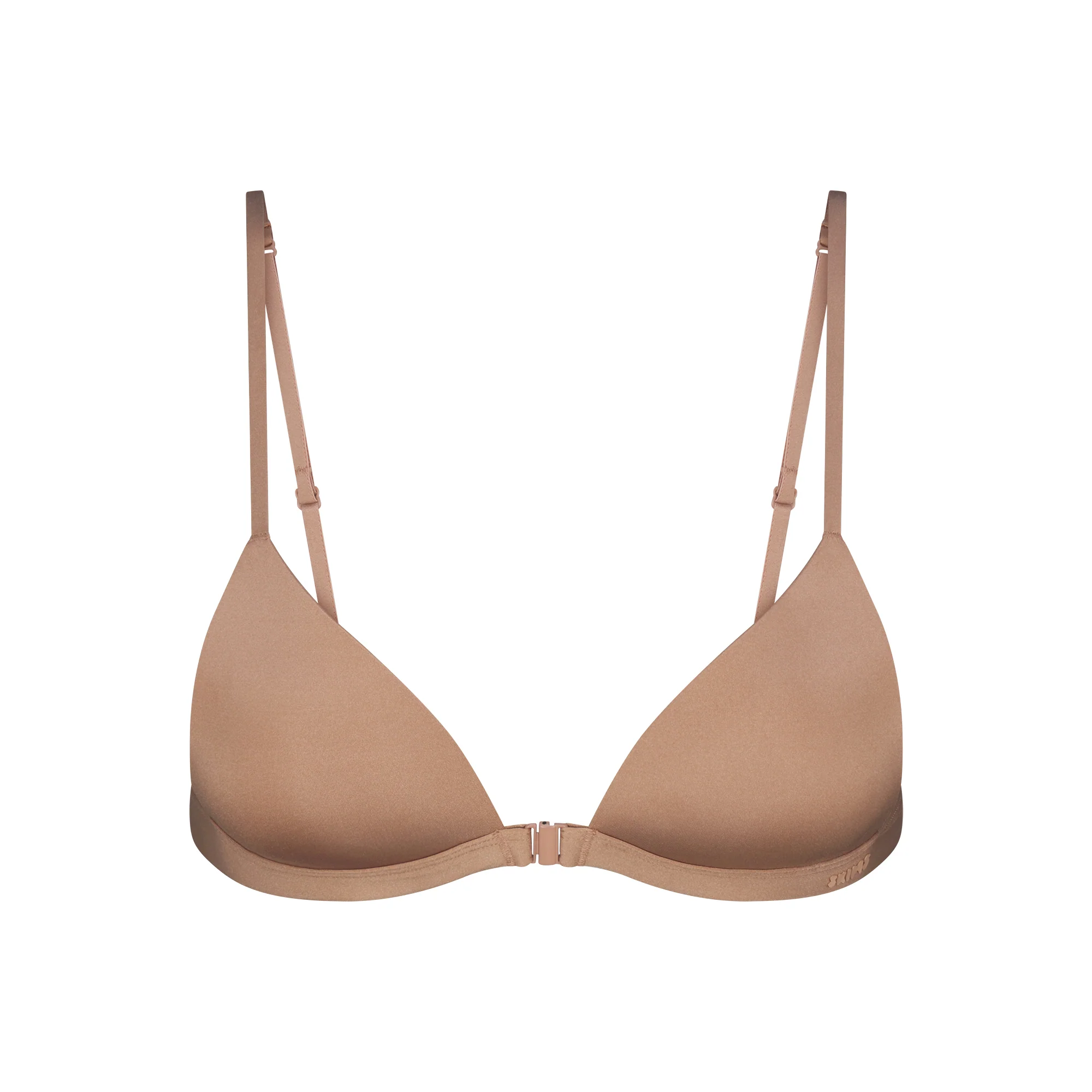 WIRELESS FORM TRIANGLE FRONT CLOSE SUPER PUSH-UP BRA | CLAY