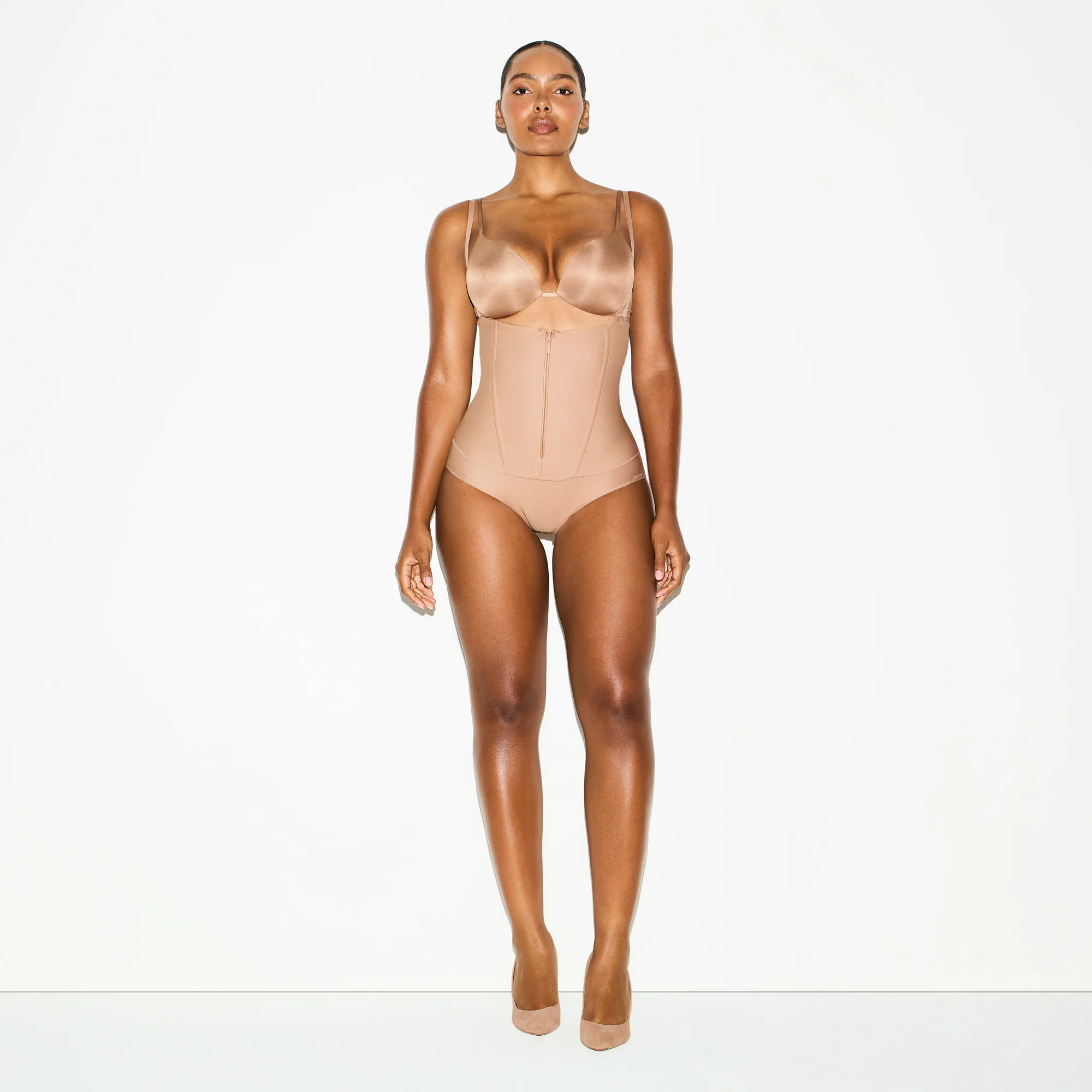 SKIMS BODY CORE SCULPT WAIST CINCHER BUTT LIFTING BRIEF | CLAY