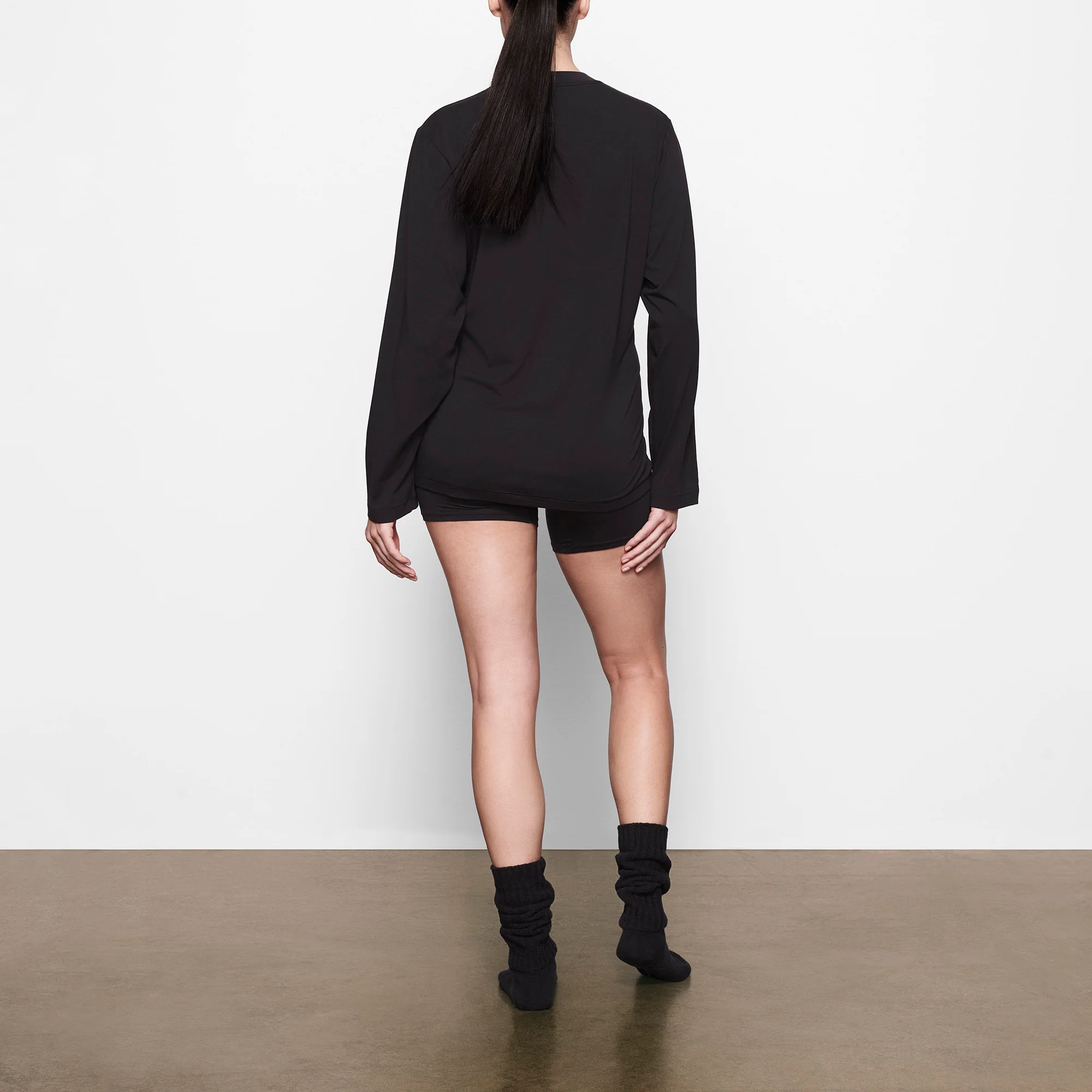 BOYFRIEND LONG SLEEVE T-SHIRT | LIGHT HEATHER GREY