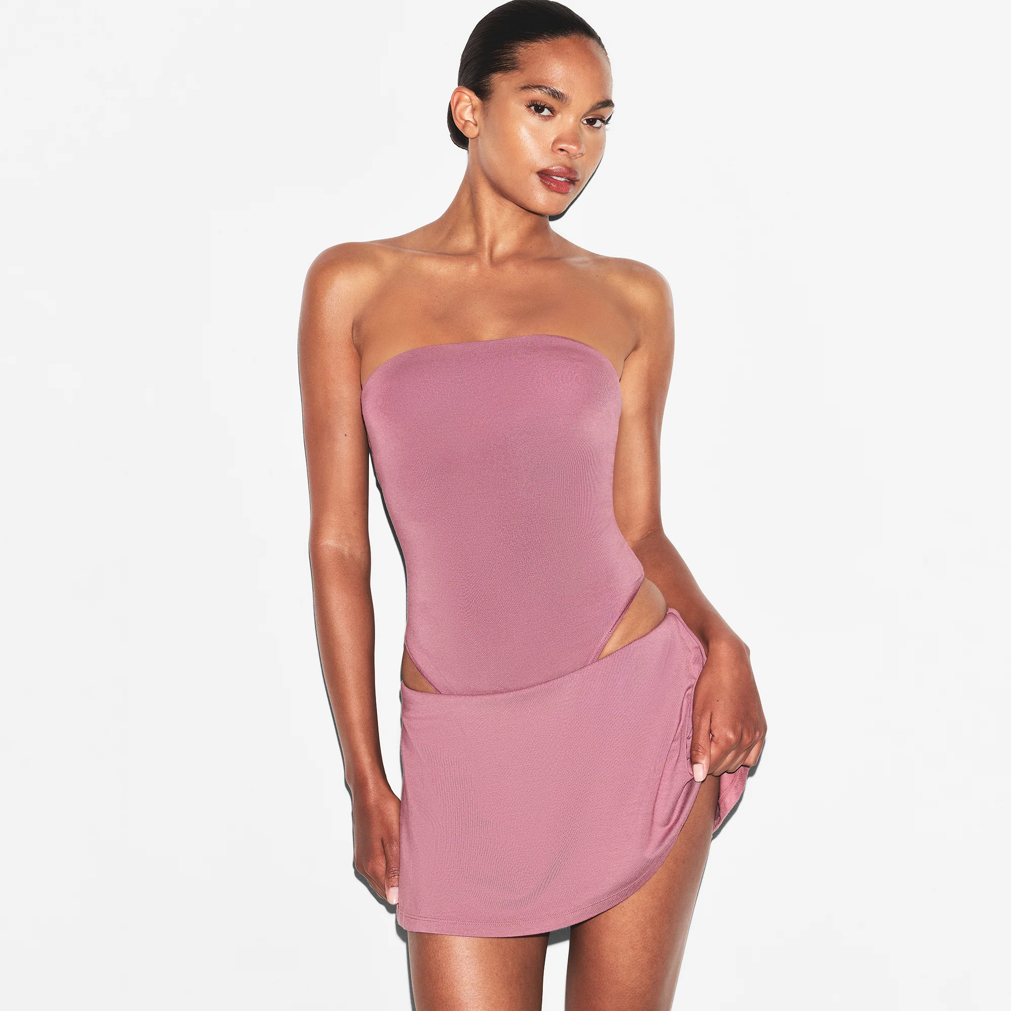 SMOOTH LAYERS MINI SKORT | REDWOOD