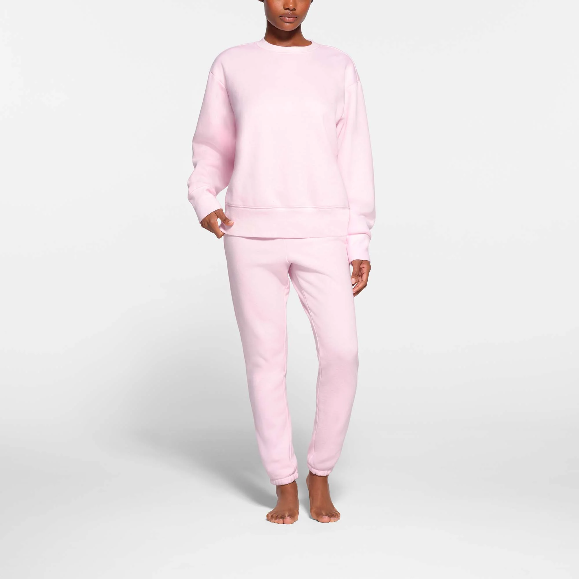 COTTON FLEECE SLIM JOGGER | CHERRY BLOSSOM
